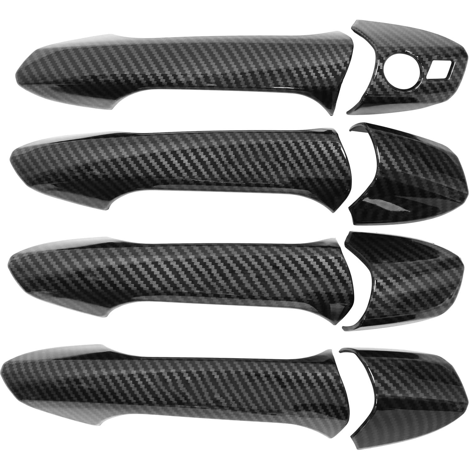 Pack 4 Cubiertas Manija Puerta Fibra Carbono NewYall C300 C63