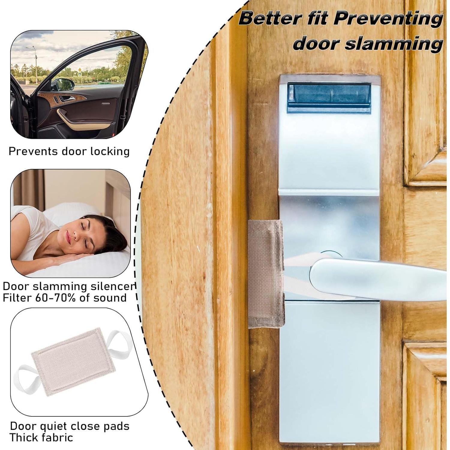 3 Piezas Silenciador de Manija de Puerta WLLHYF 14x9 cm