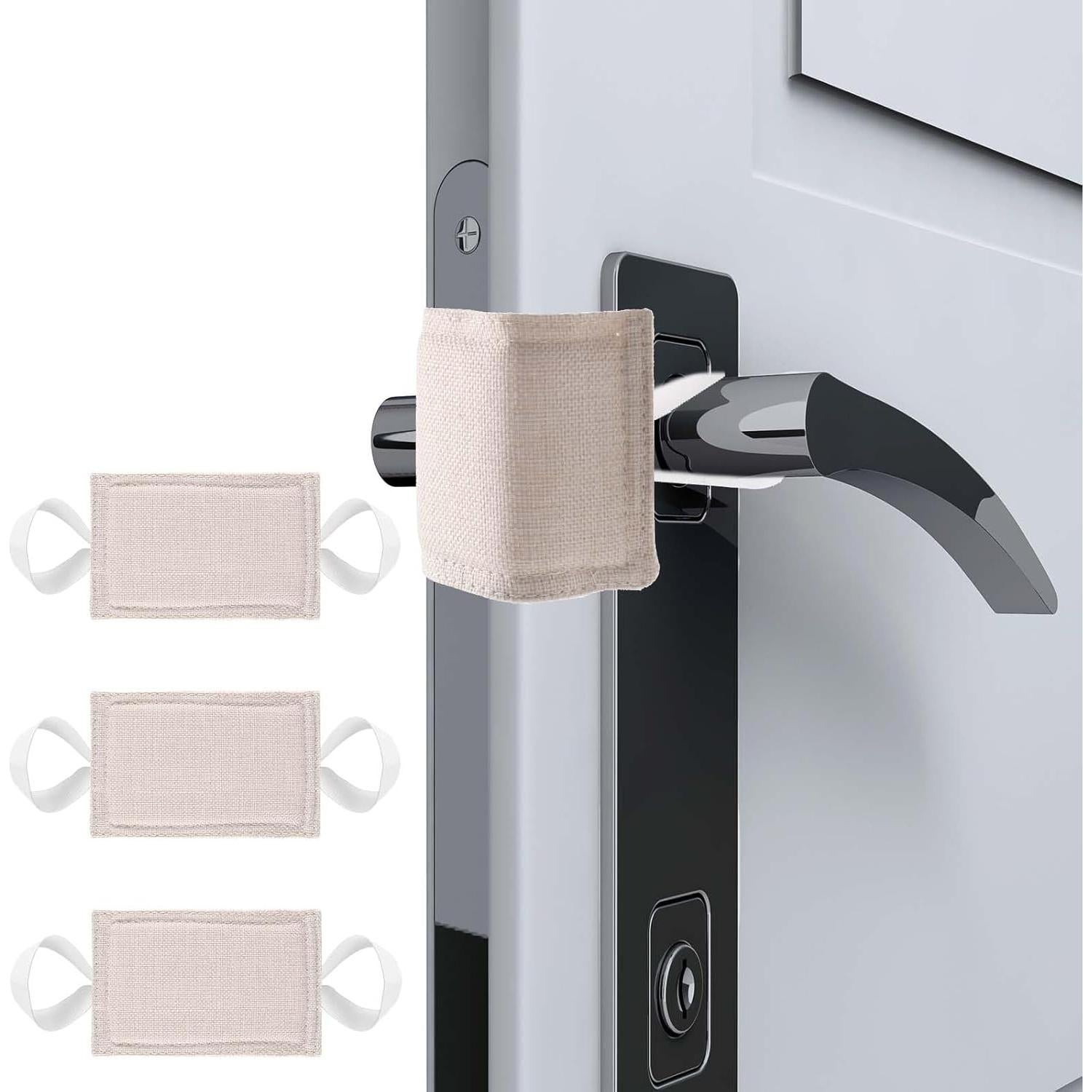 3 Piezas Silenciador de Manija de Puerta WLLHYF 14x9 cm