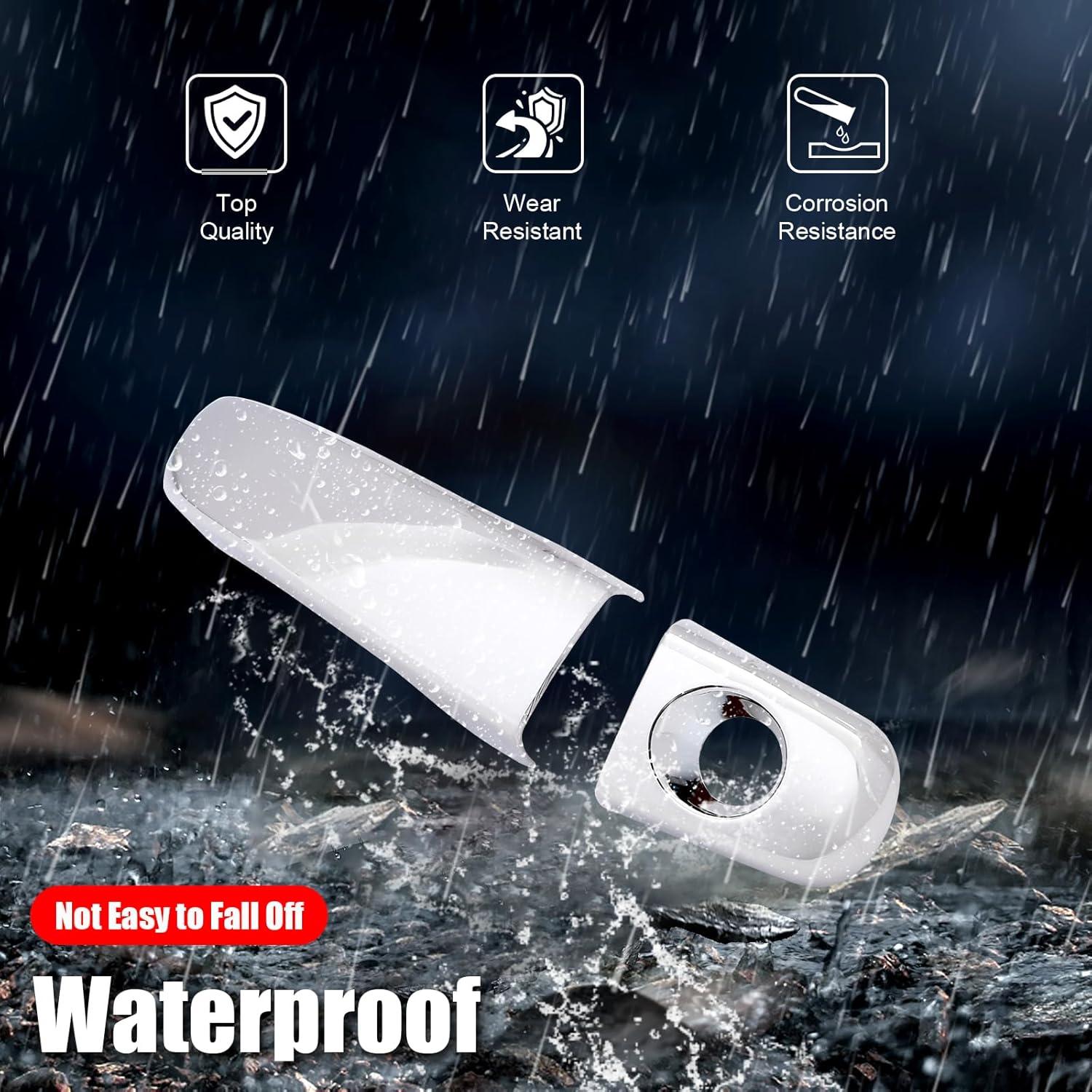 Cubiertas de Manijas de Puerta Cromadas IKON MOTORSPORTS 8 PCS