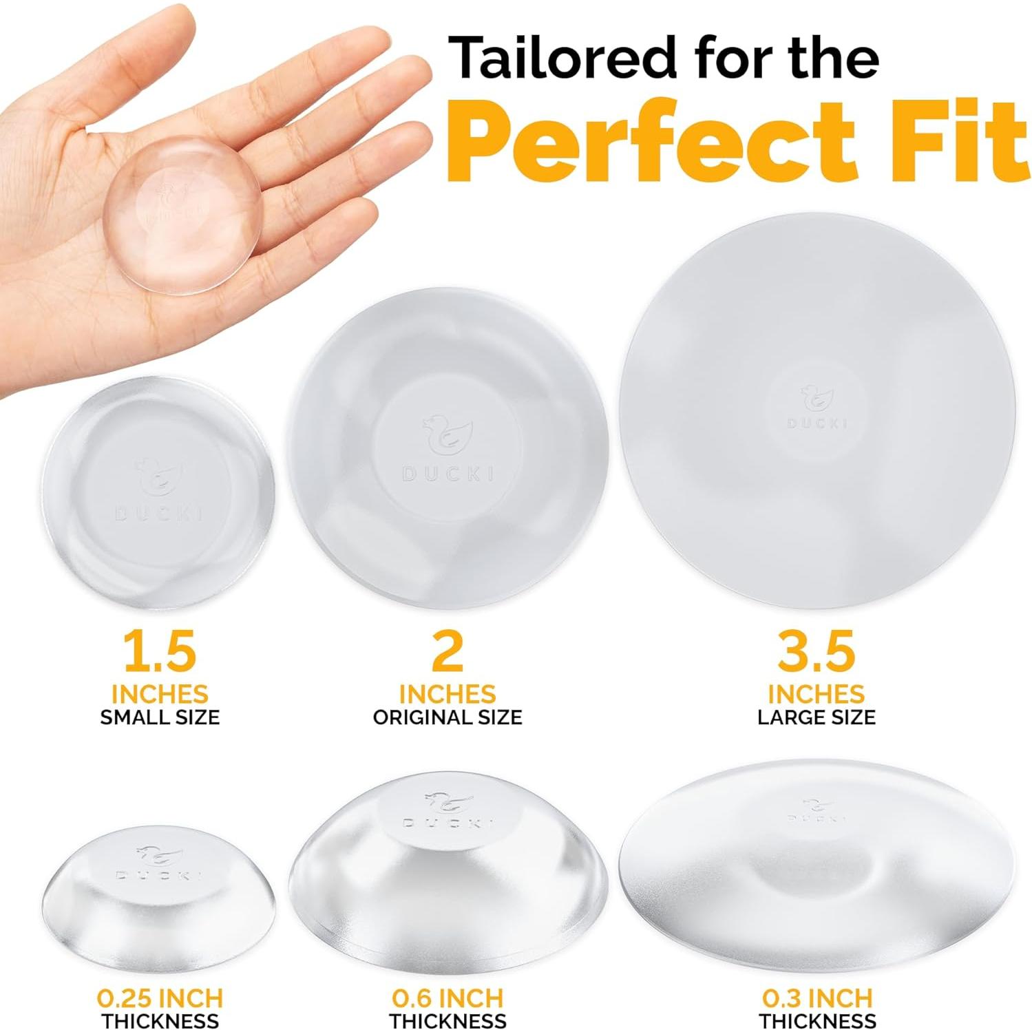 Protector de Pared Ducki | 4 Tapones de Goma Transparentes