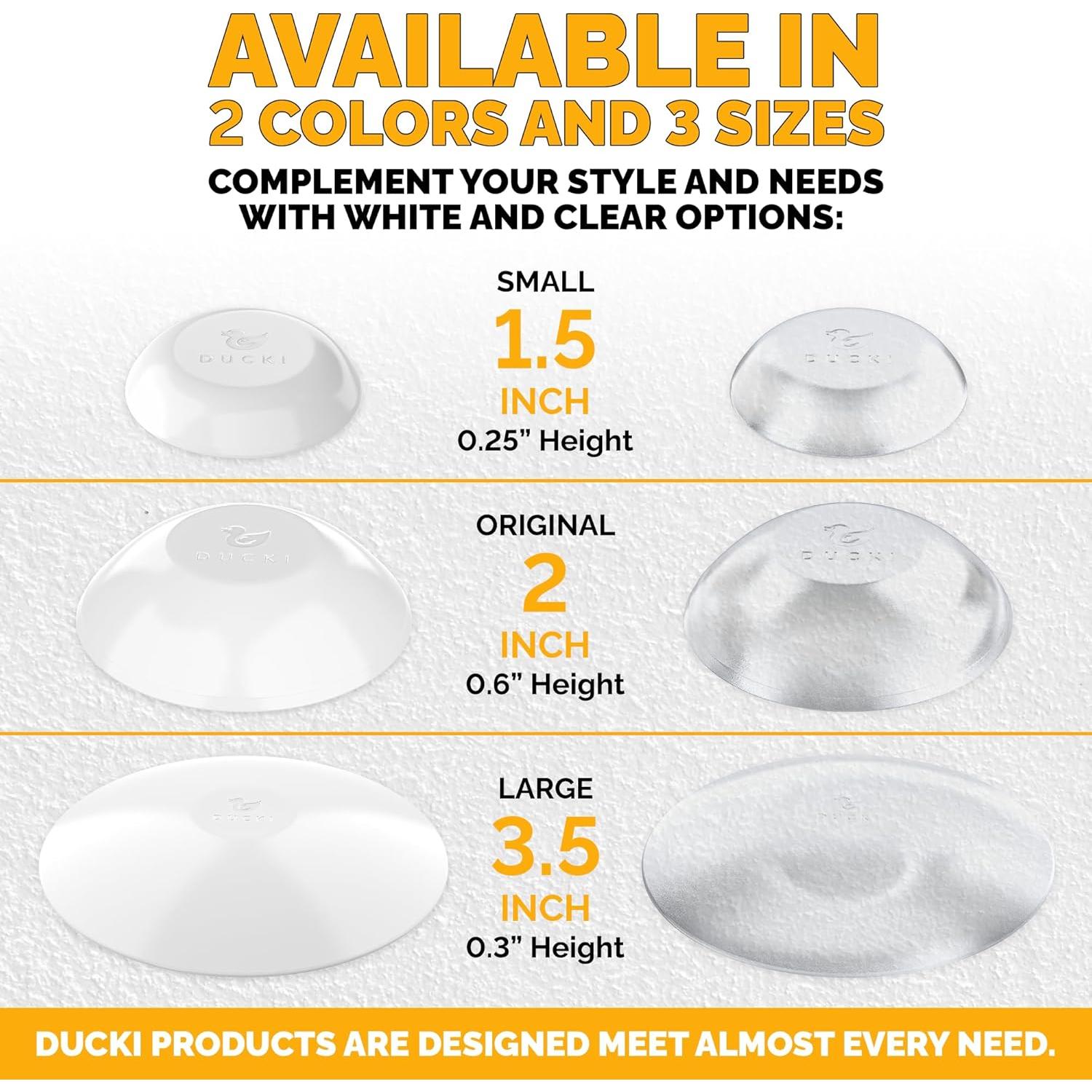 Protector de Pared Ducki | 4 Tapones de Goma Transparentes