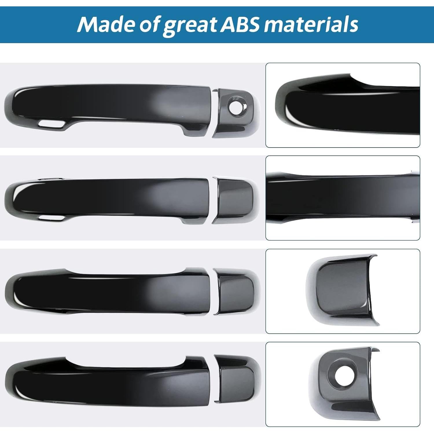 Cubiertas de Manijas de Puerta BENXUTO para Toyota 4Runner 2010-2024