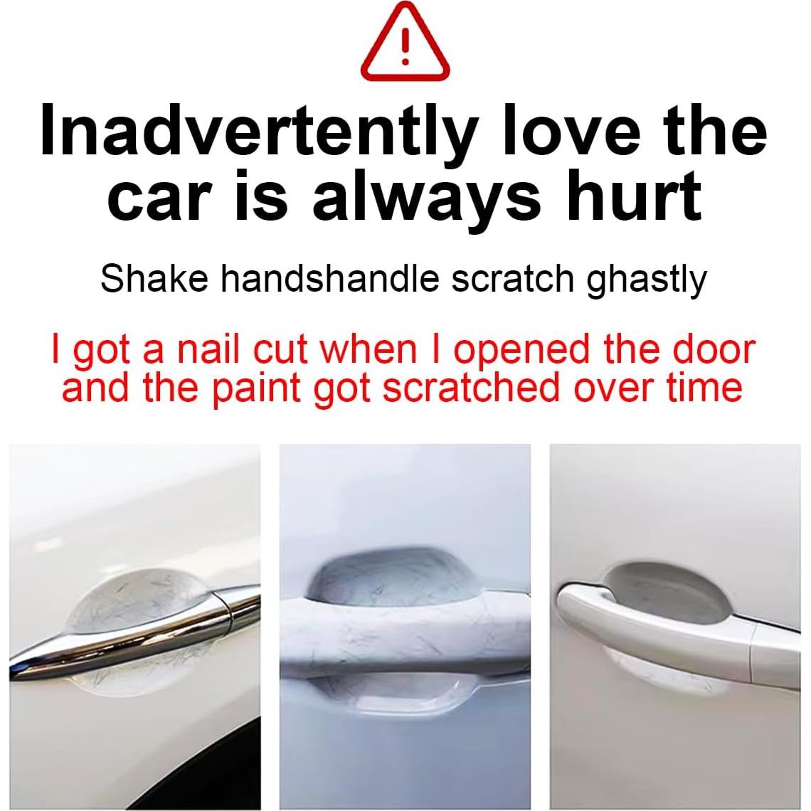 Mandark Protector de Manija de Puerta de Coche 8 Piezas Blanco