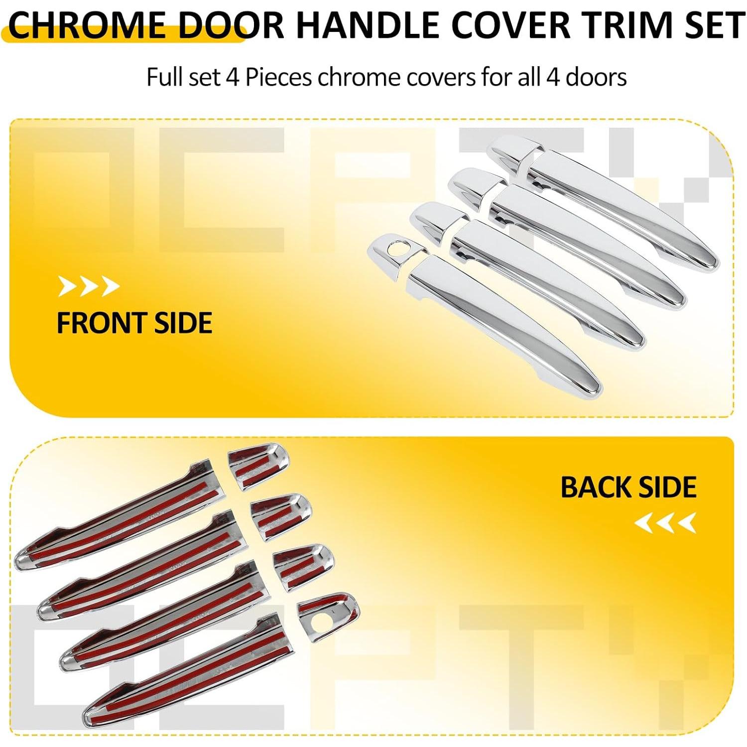Cubiertas de Manijas de Puerta OCPTY Cromo 4 Piezas para Lexus y Toyota