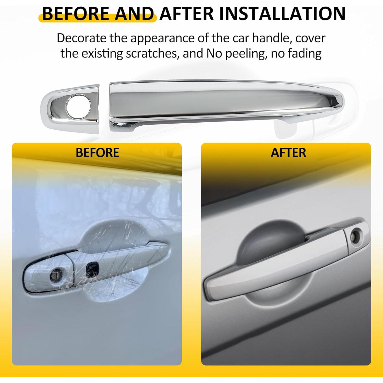 Cubiertas de Manijas de Puerta OCPTY Cromo 4 Piezas para Lexus y Toyota