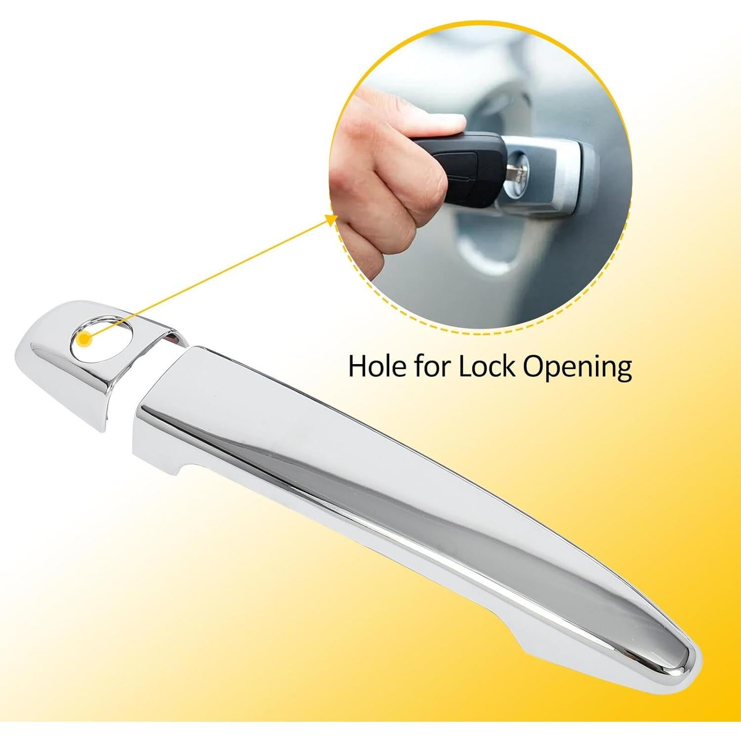 Cubiertas de Manijas de Puerta OCPTY Cromo 4 Piezas para Lexus y Toyota