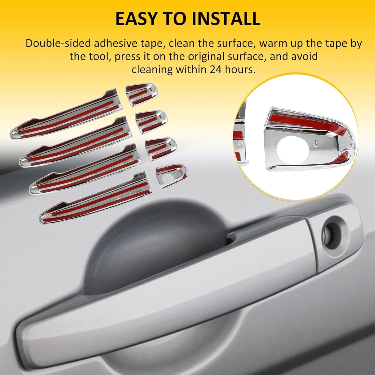 Cubiertas de Manijas de Puerta OCPTY Cromo 4 Piezas para Lexus y Toyota