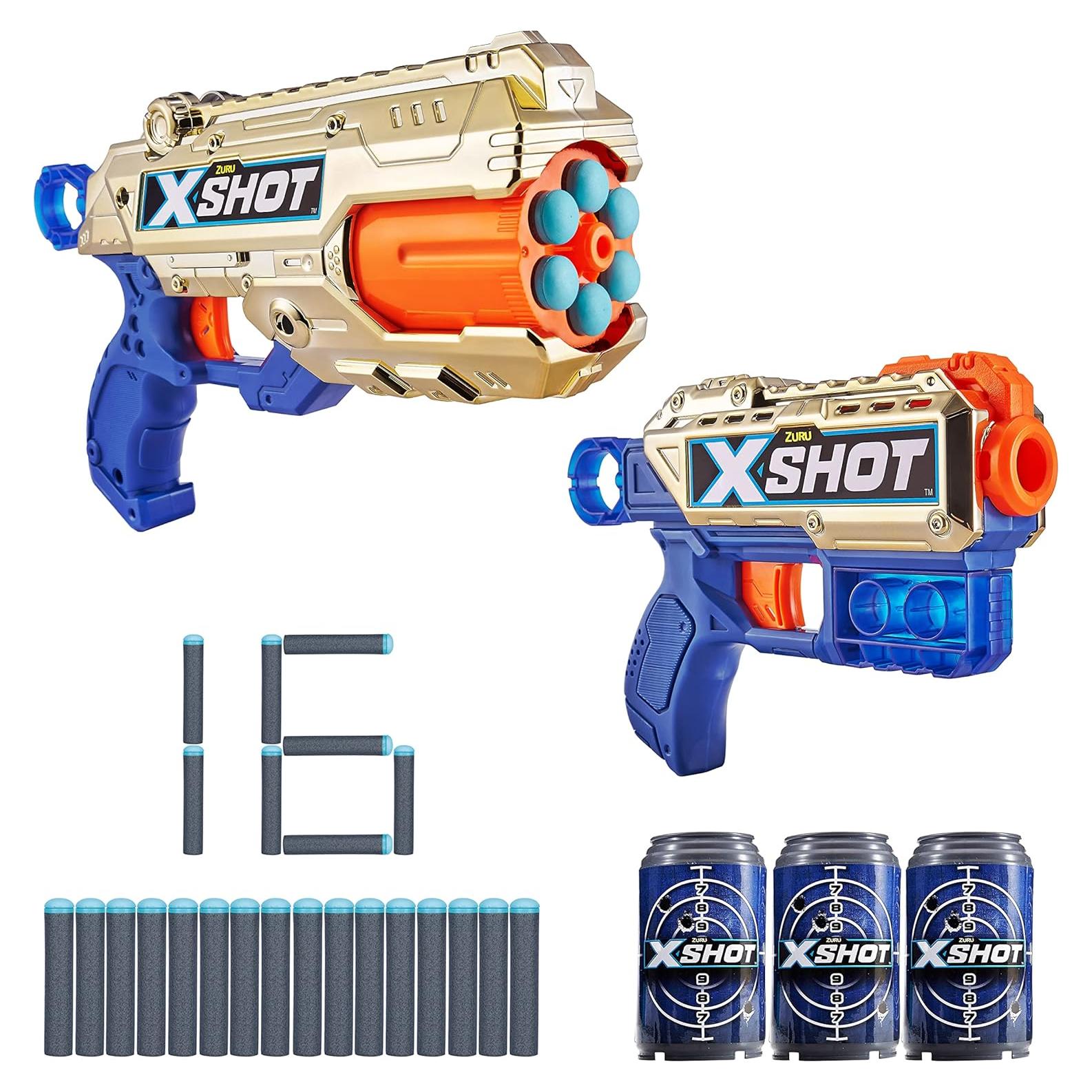 Lanzador de Dardos X-Shot Reflex 6 y Kickback Combo ZURU