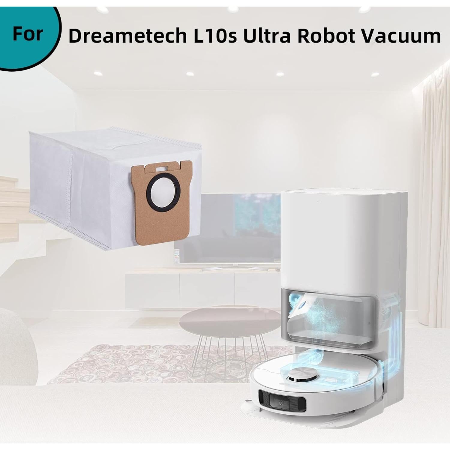 Paquete de 8 bolsas de polvo AnDongo L10U para aspiradora 3L