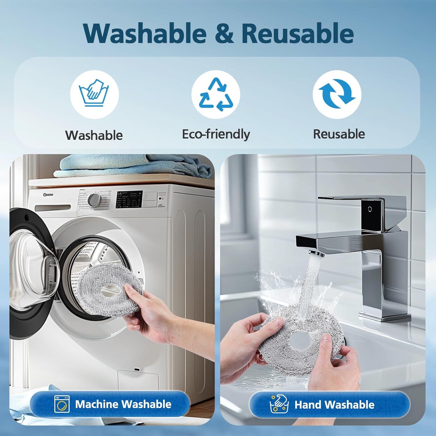 Paquete de 6 Almohadillas de Mopa Microfibra para Dreame L40 Ultra