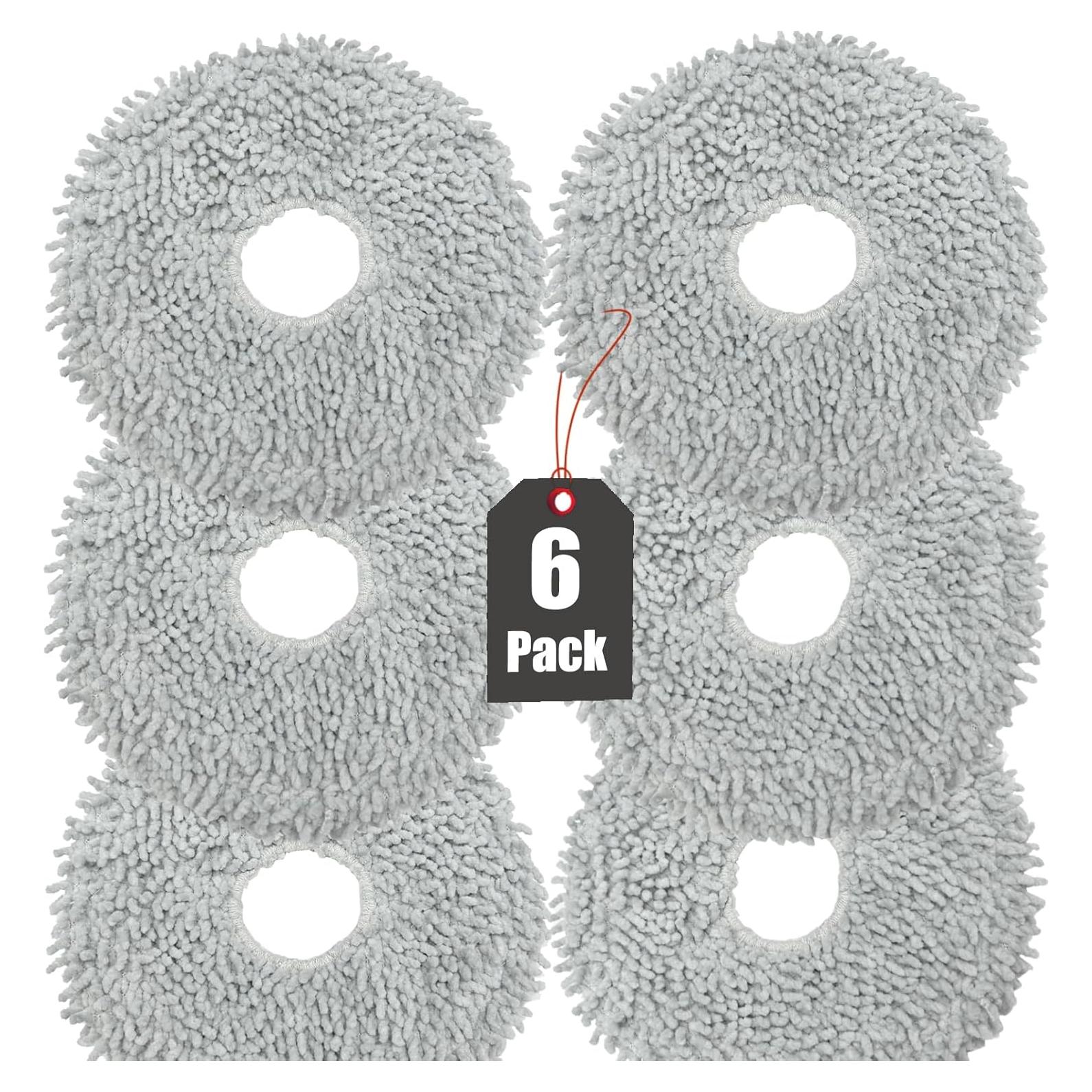Paquete de 6 mopas de microfibra KGC para aspiradora Dreame