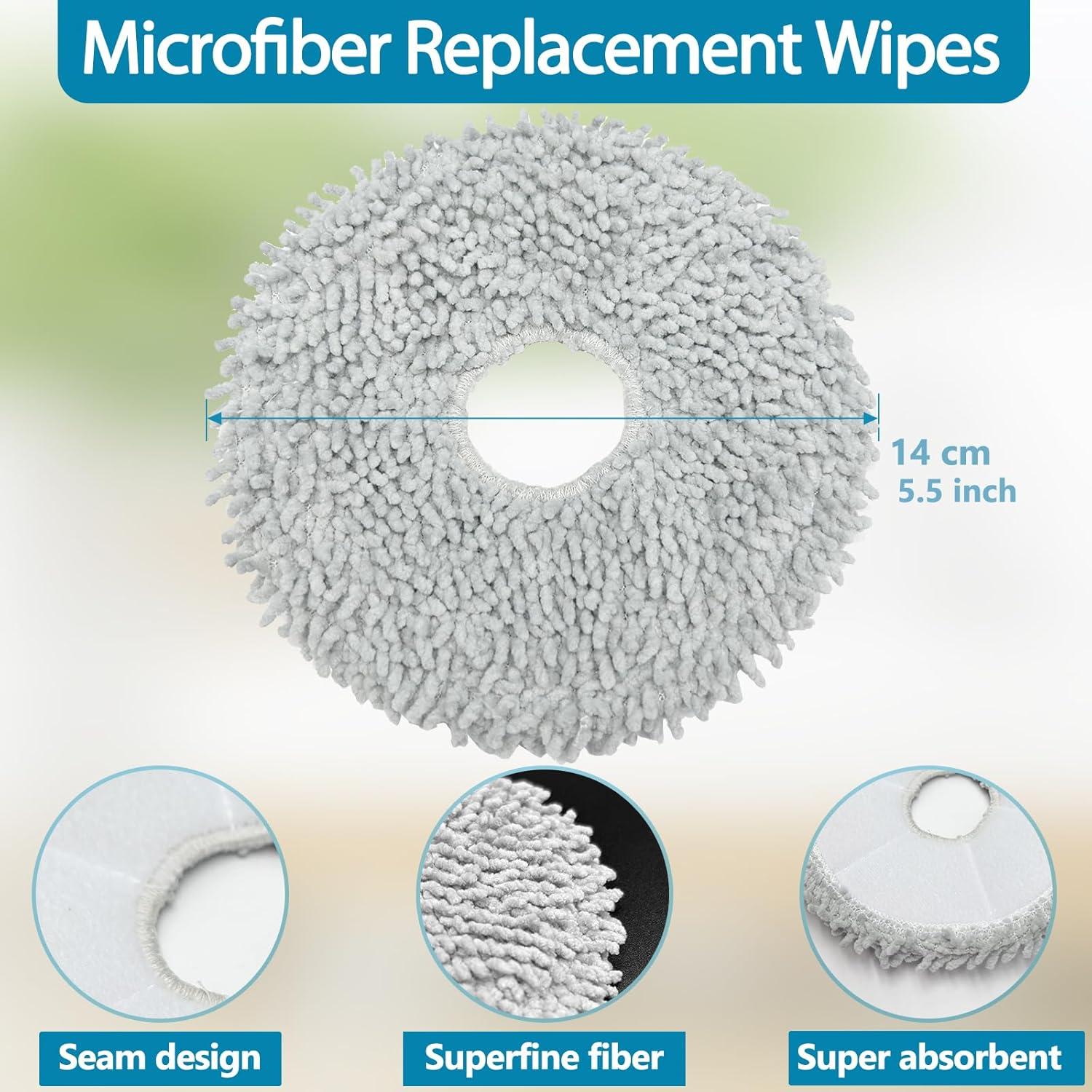 Paquete de 6 mopas de microfibra KGC para aspiradora Dreame