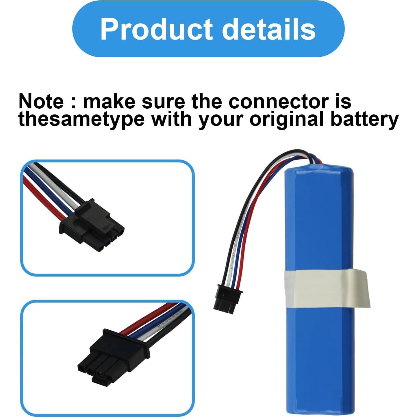 Batería 5200mAh 14.4V para Aspiradora Xiaomi Dreame D10s L10s