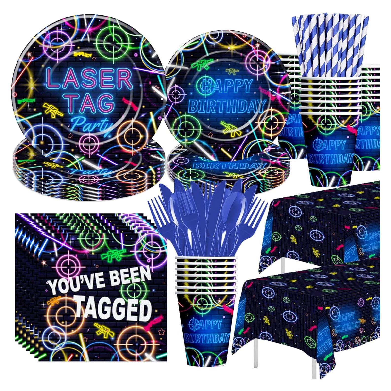 Decoraciones de Fiesta Laser Tag Xenorik para 24 Invitados