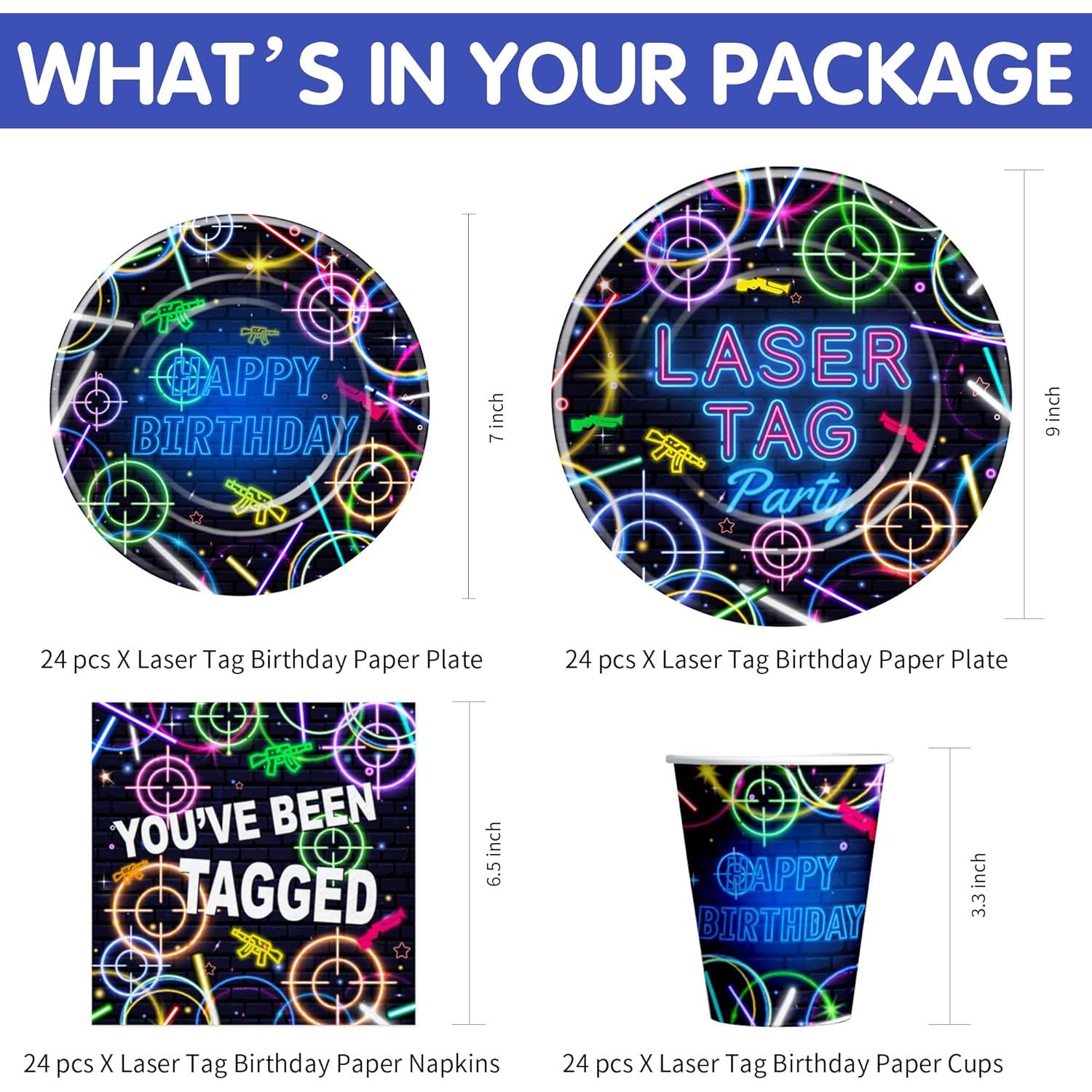 Decoraciones de Fiesta Laser Tag Xenorik para 24 Invitados