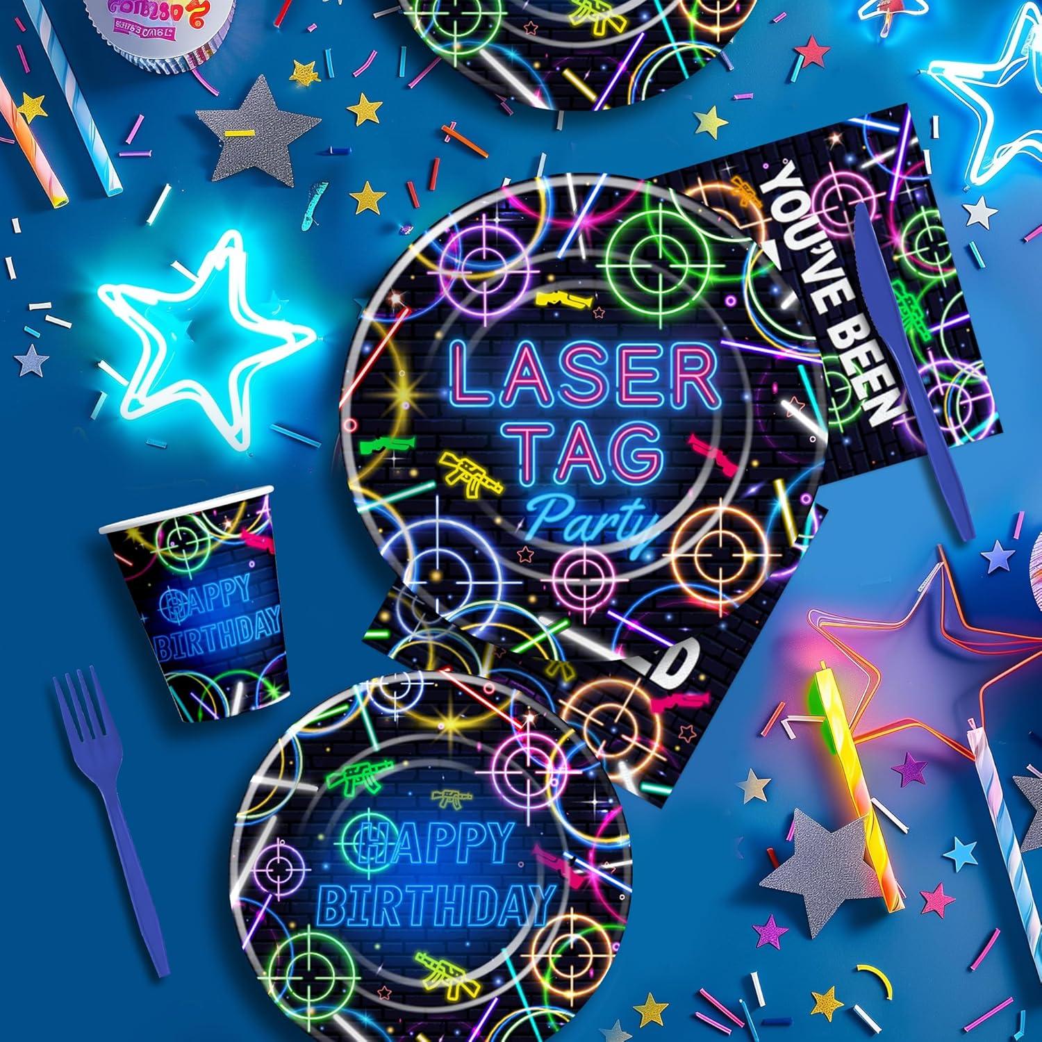 Decoraciones de Fiesta Laser Tag Xenorik para 24 Invitados