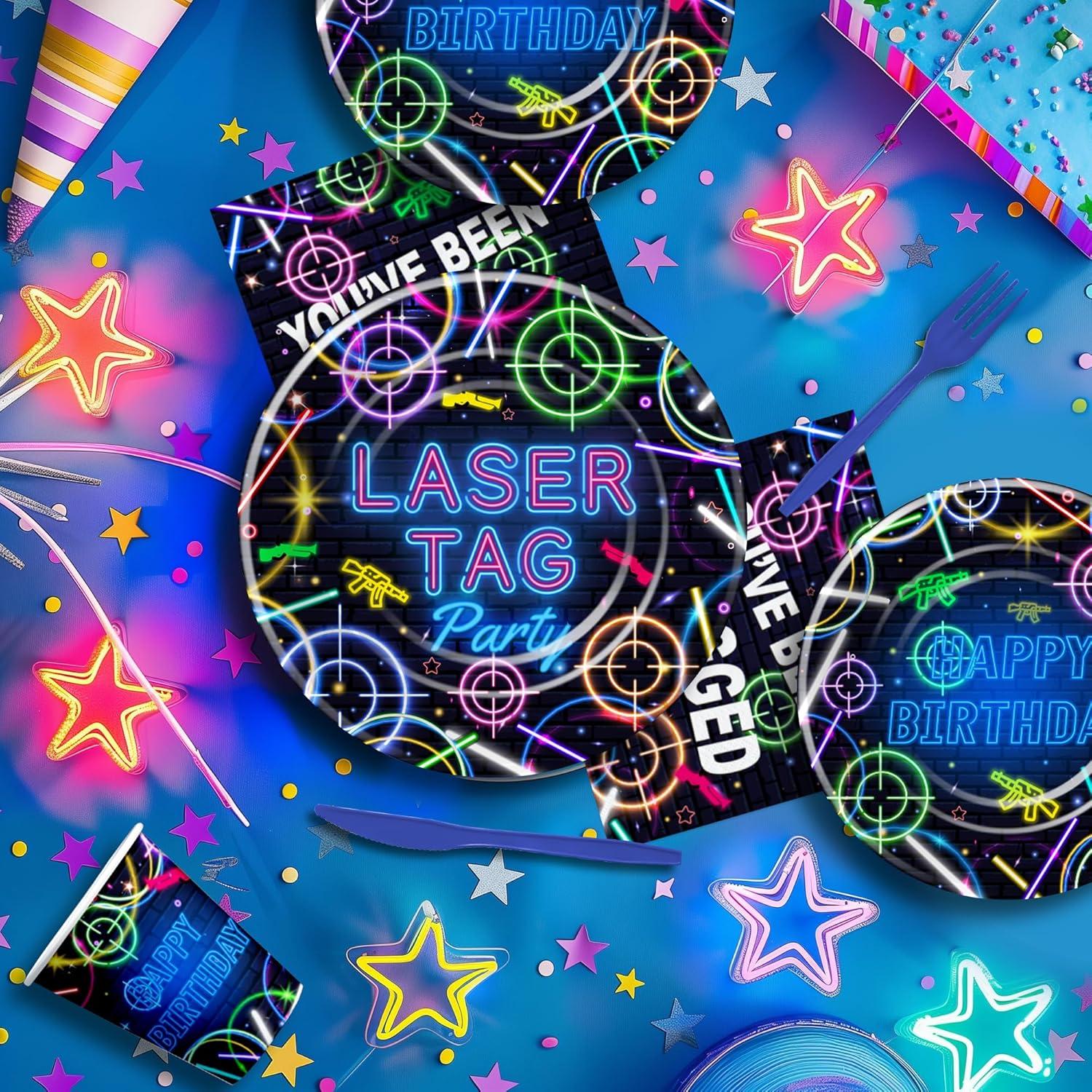 Decoraciones de Fiesta Laser Tag Xenorik para 24 Invitados