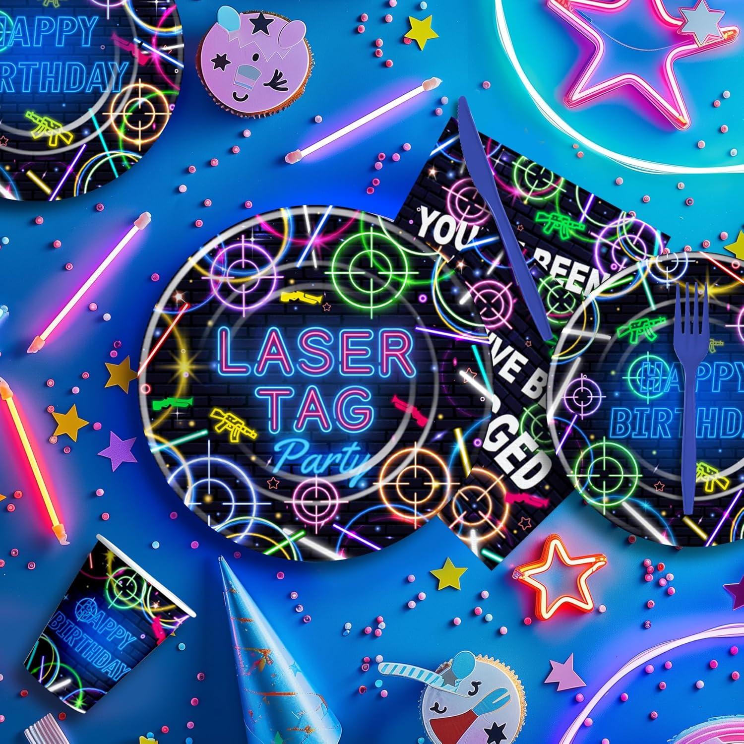 Decoraciones de Fiesta Laser Tag Xenorik para 24 Invitados