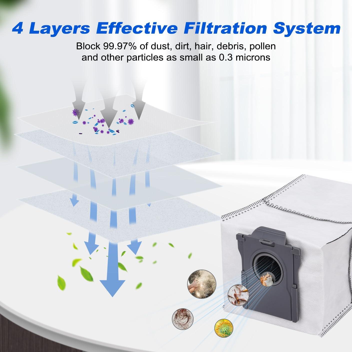 Bolsas de polvo 10 unidades JoaSinc para Dreame X30/X40 3L