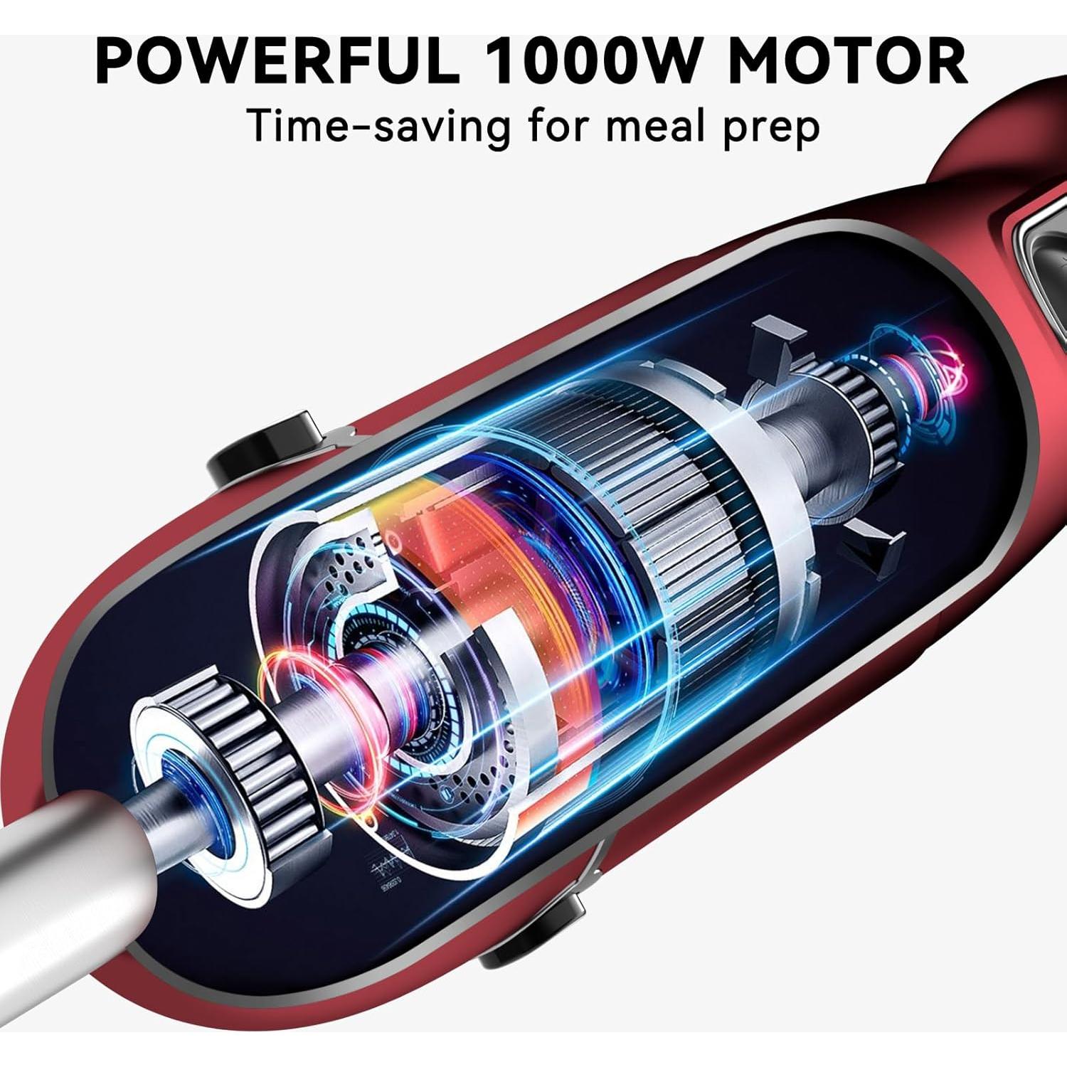 Batidora de Inmersión 5 en 1 Abuler 1000W 12 Velocidades