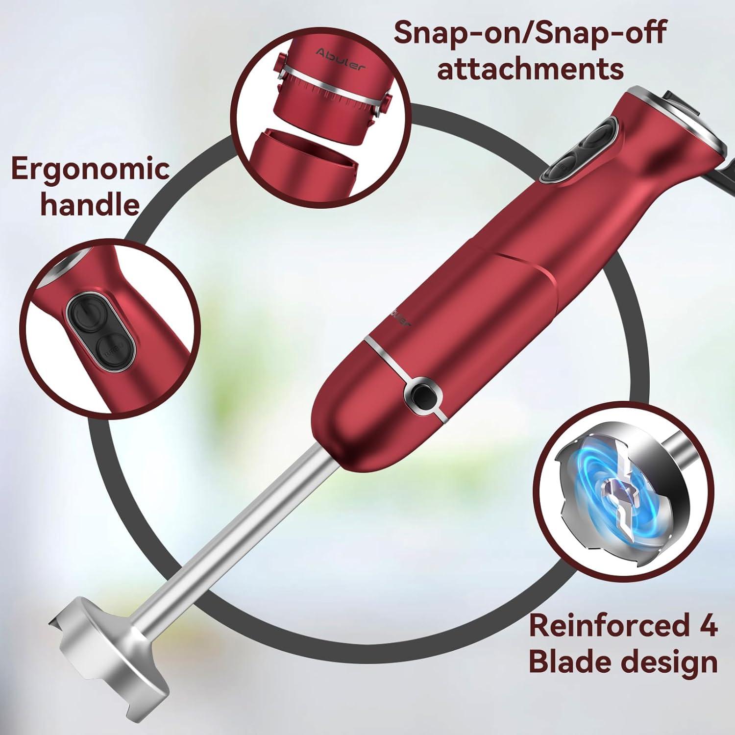 Batidora de Inmersión 5 en 1 Abuler 1000W 12 Velocidades