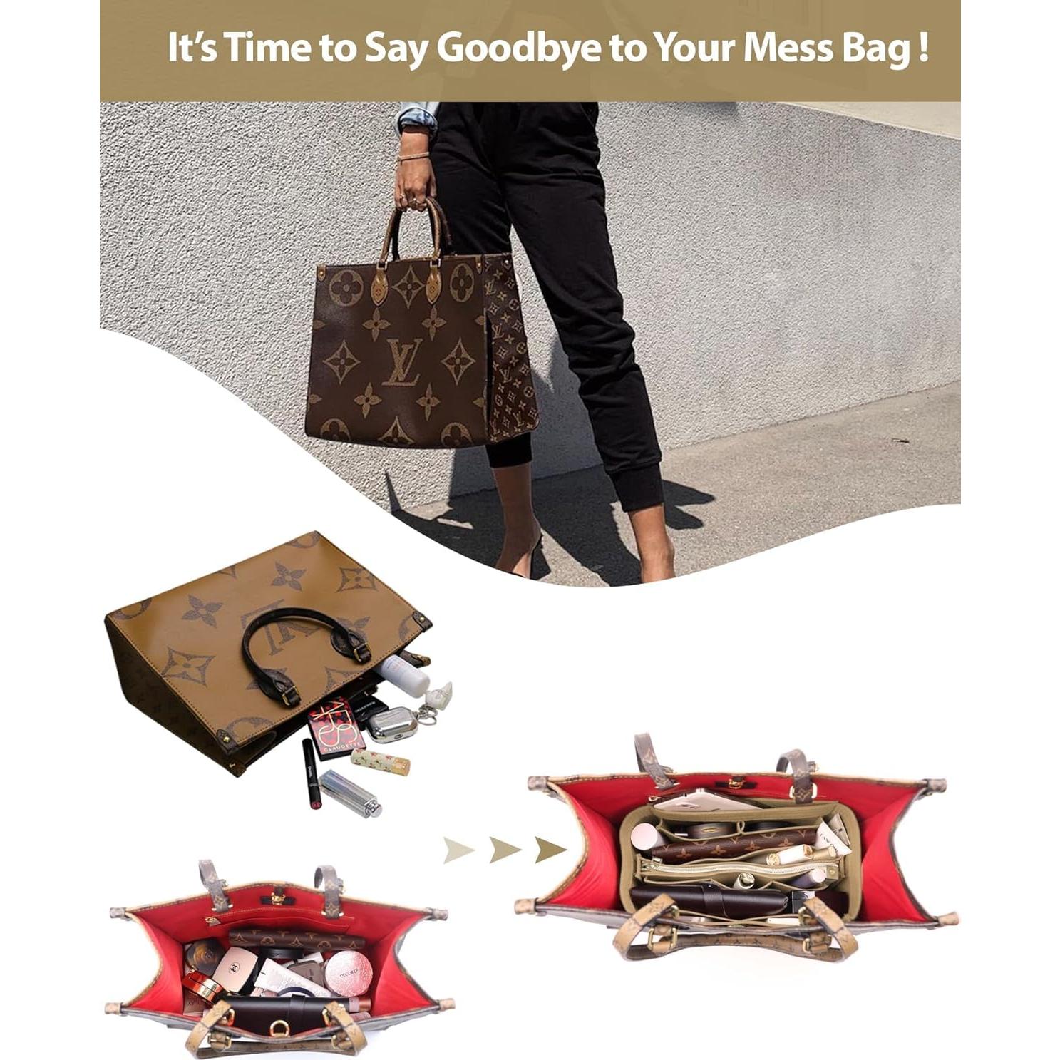 Organizador de bolso OMYSTYLE Mediano Beige 13 compartimentos