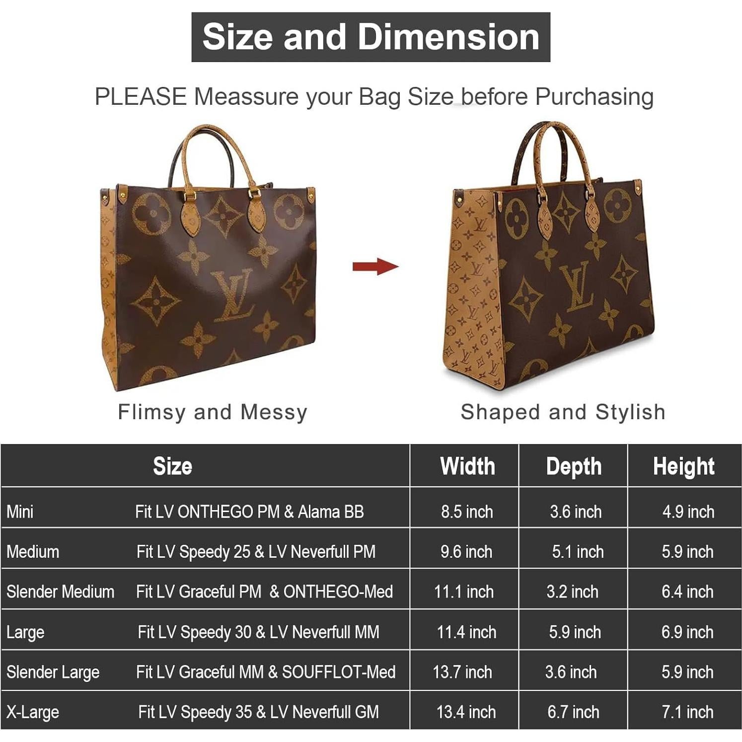 Organizador de bolso OMYSTYLE Mediano Beige 13 compartimentos