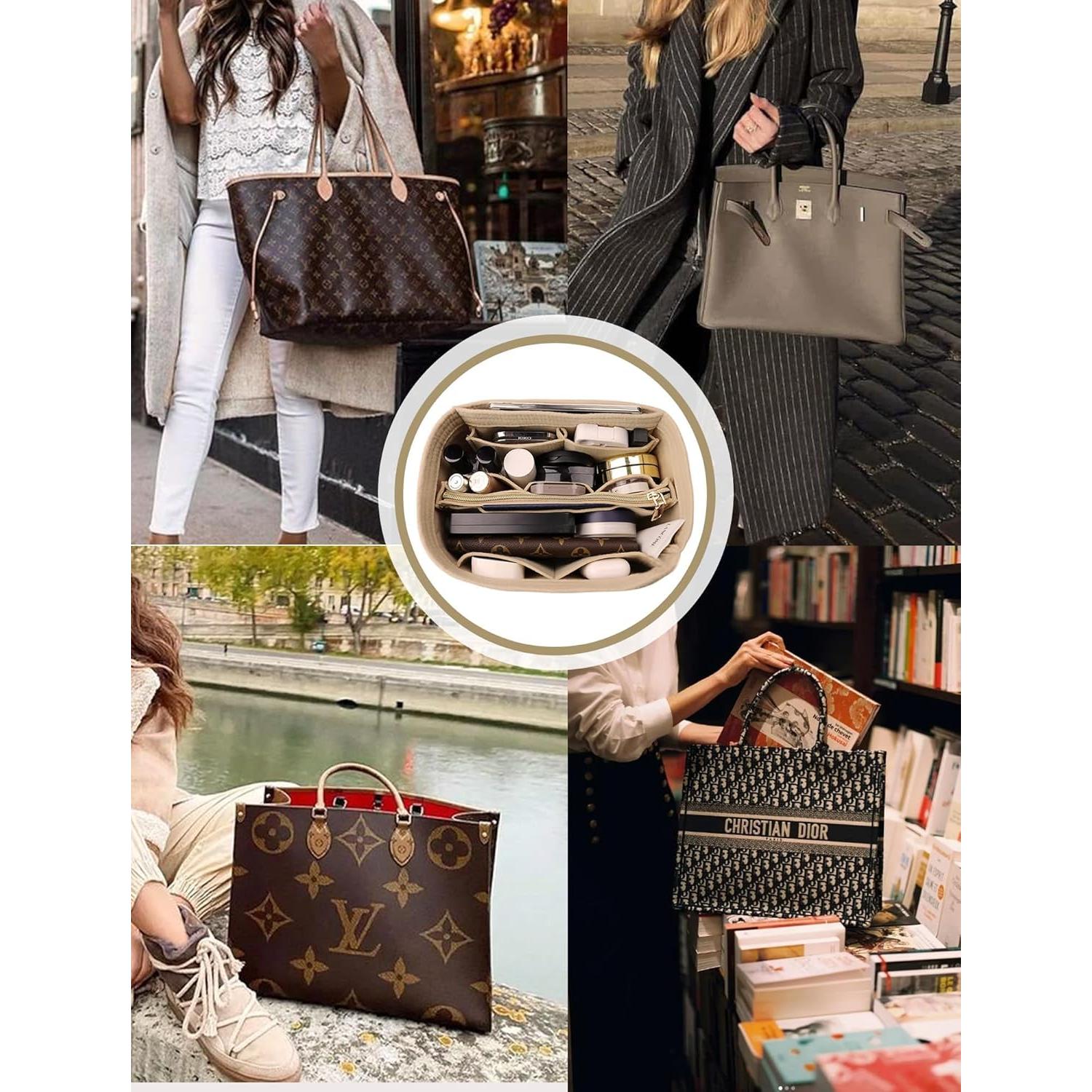 Organizador de bolso OMYSTYLE Mediano Beige 13 compartimentos