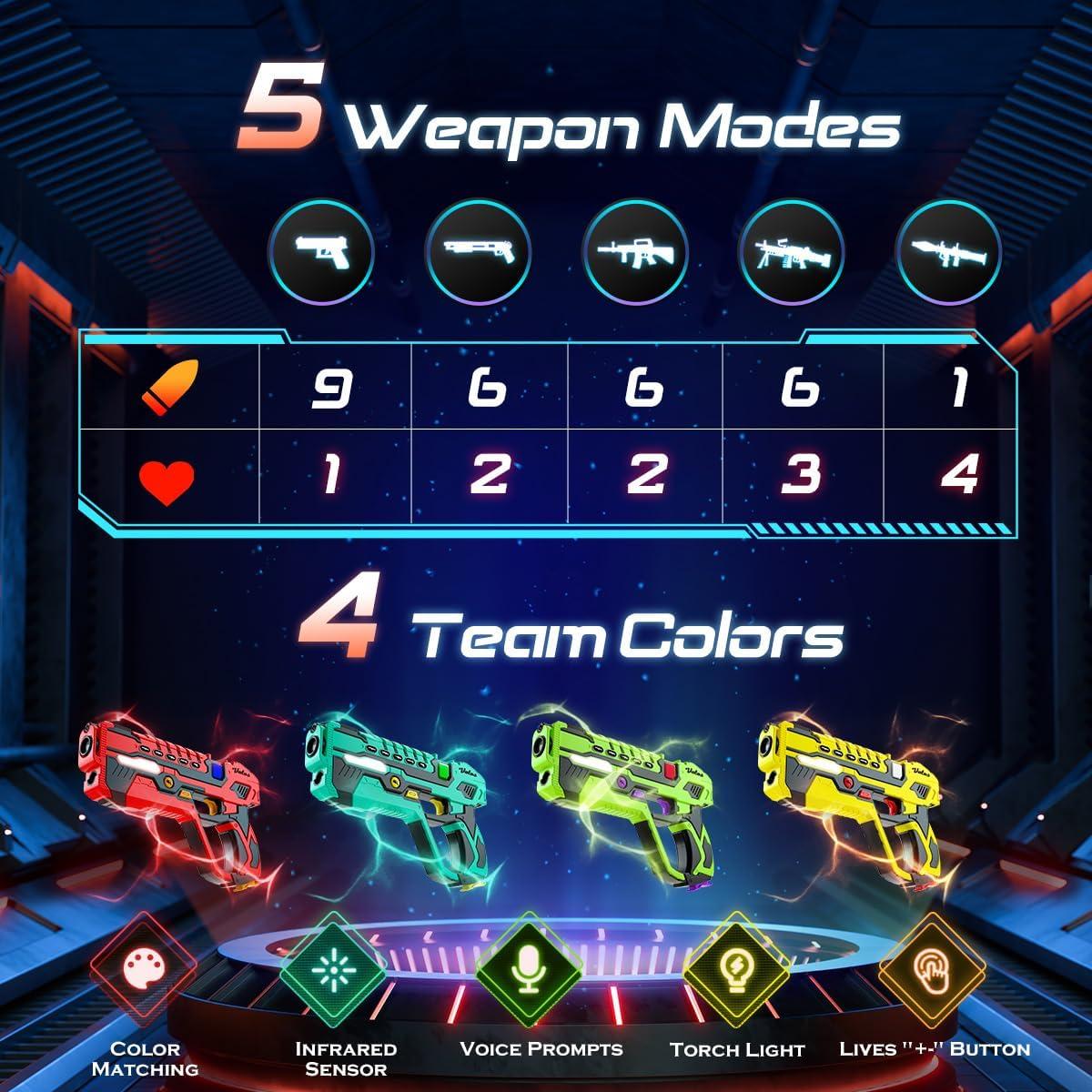 Conjunto de Laser Tag Recargable VATOS para 4 Jugadores