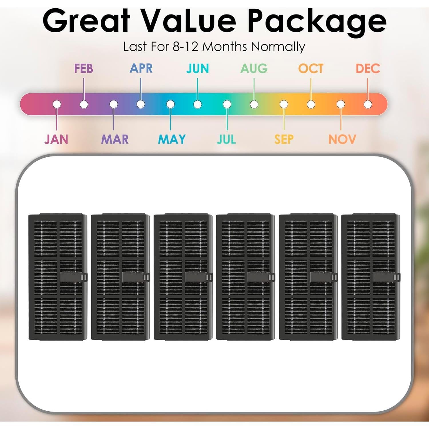 Paquete de 6 Filtros HEPA LemonRunRun para Aspiradora Dreame