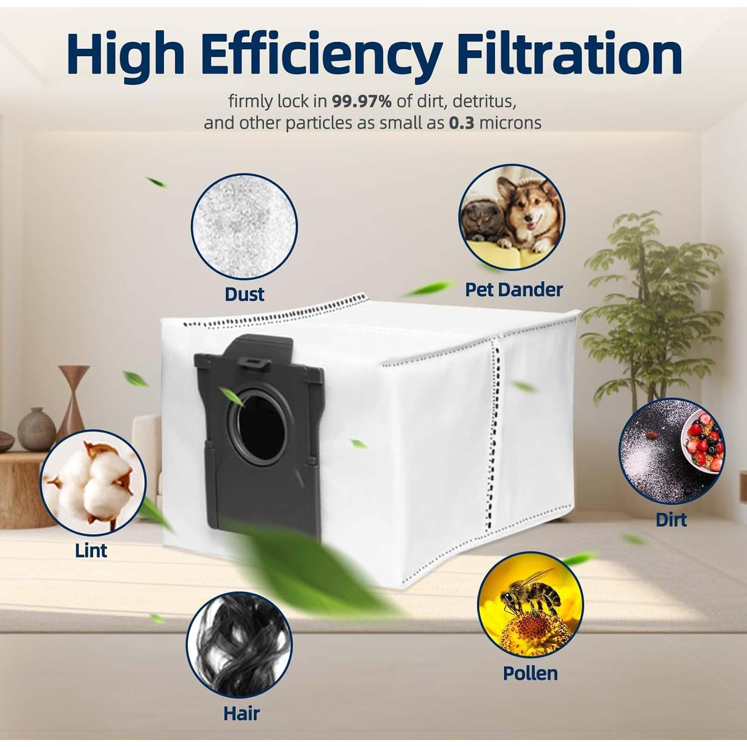 Paquete de 10 bolsas de polvo Techypro para aspiradora Dreame