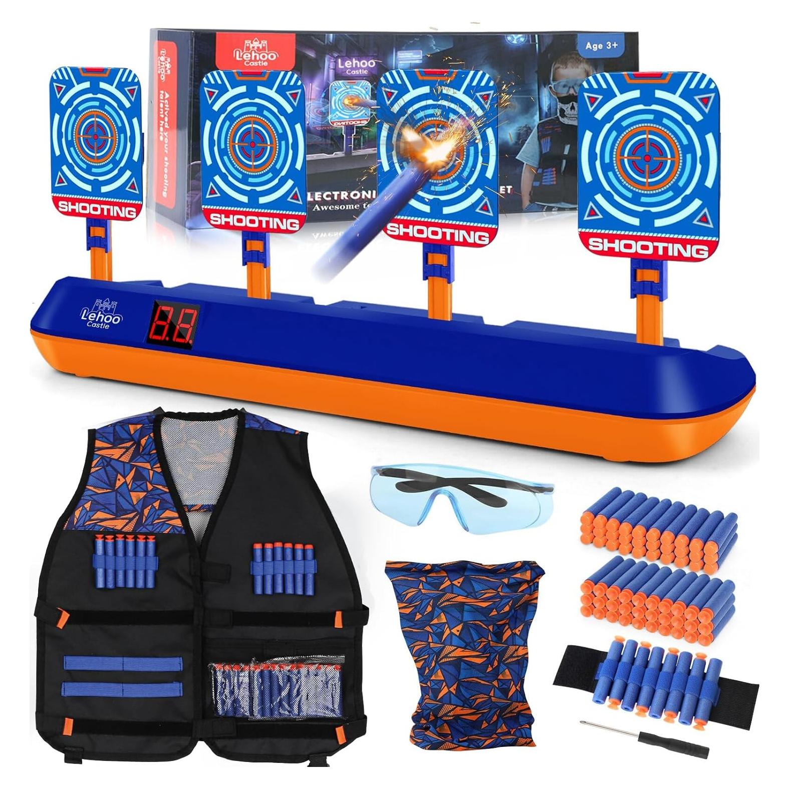 Lehoo Castle Objetivo Electrónico para Nerf con Chaleco