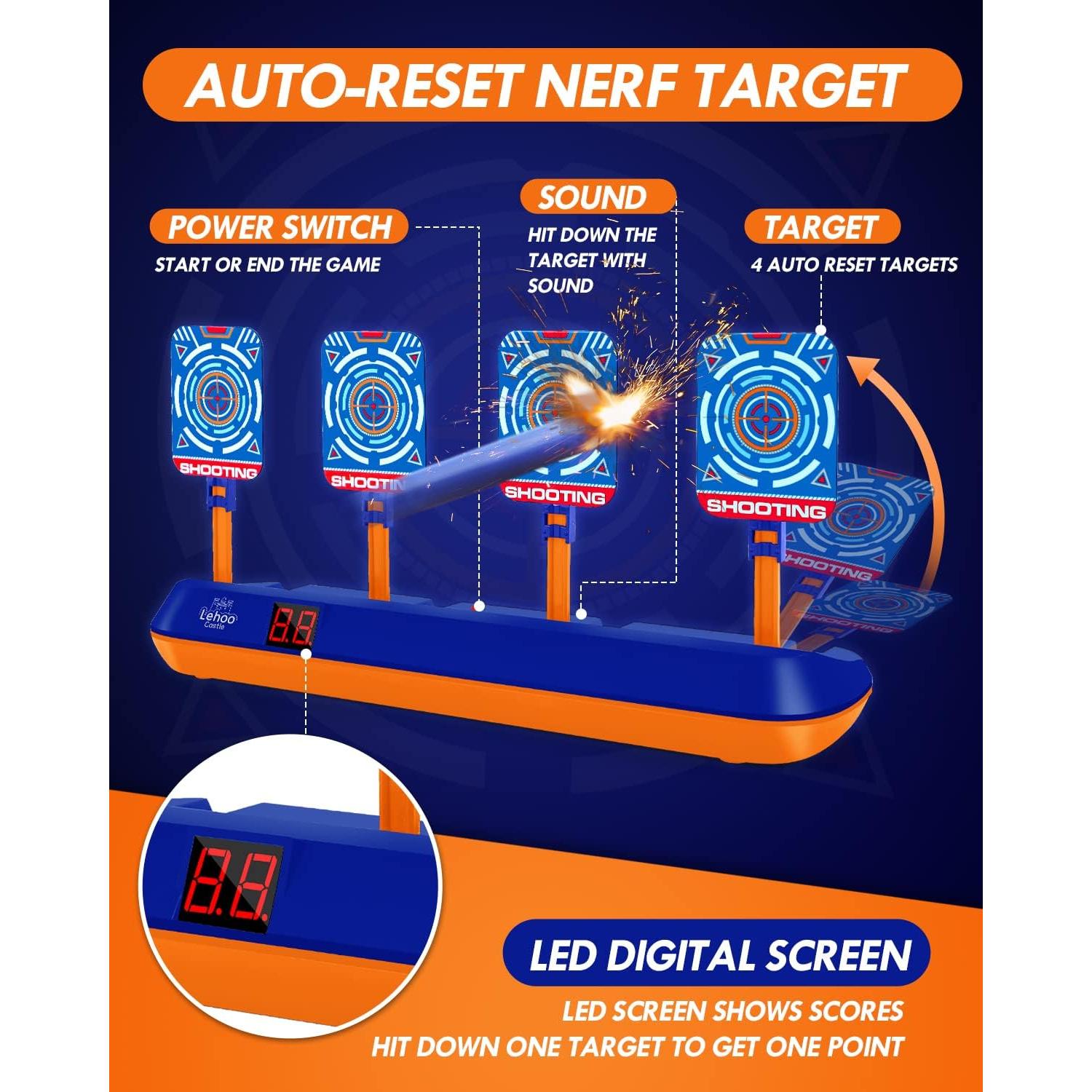 Lehoo Castle Objetivo Electrónico para Nerf con Chaleco