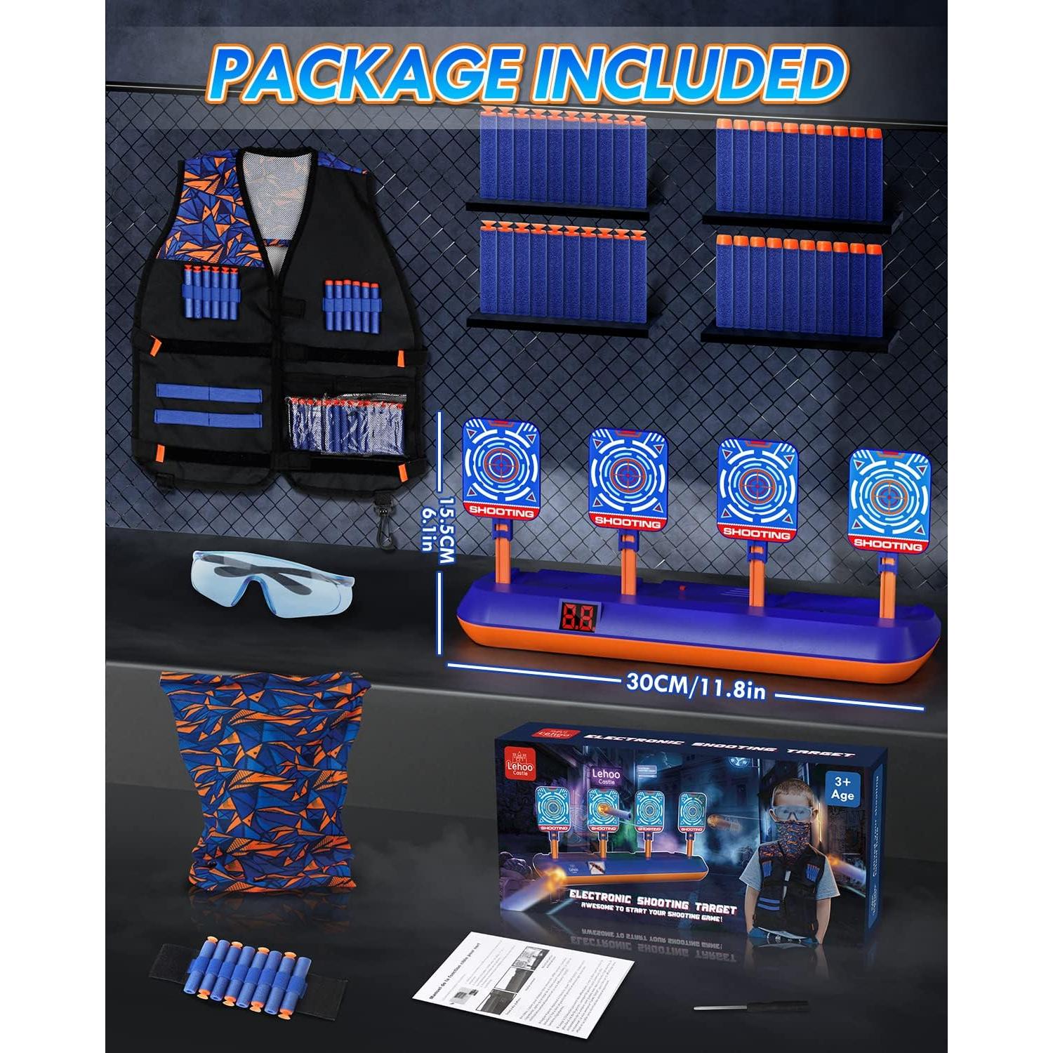 Lehoo Castle Objetivo Electrónico para Nerf con Chaleco