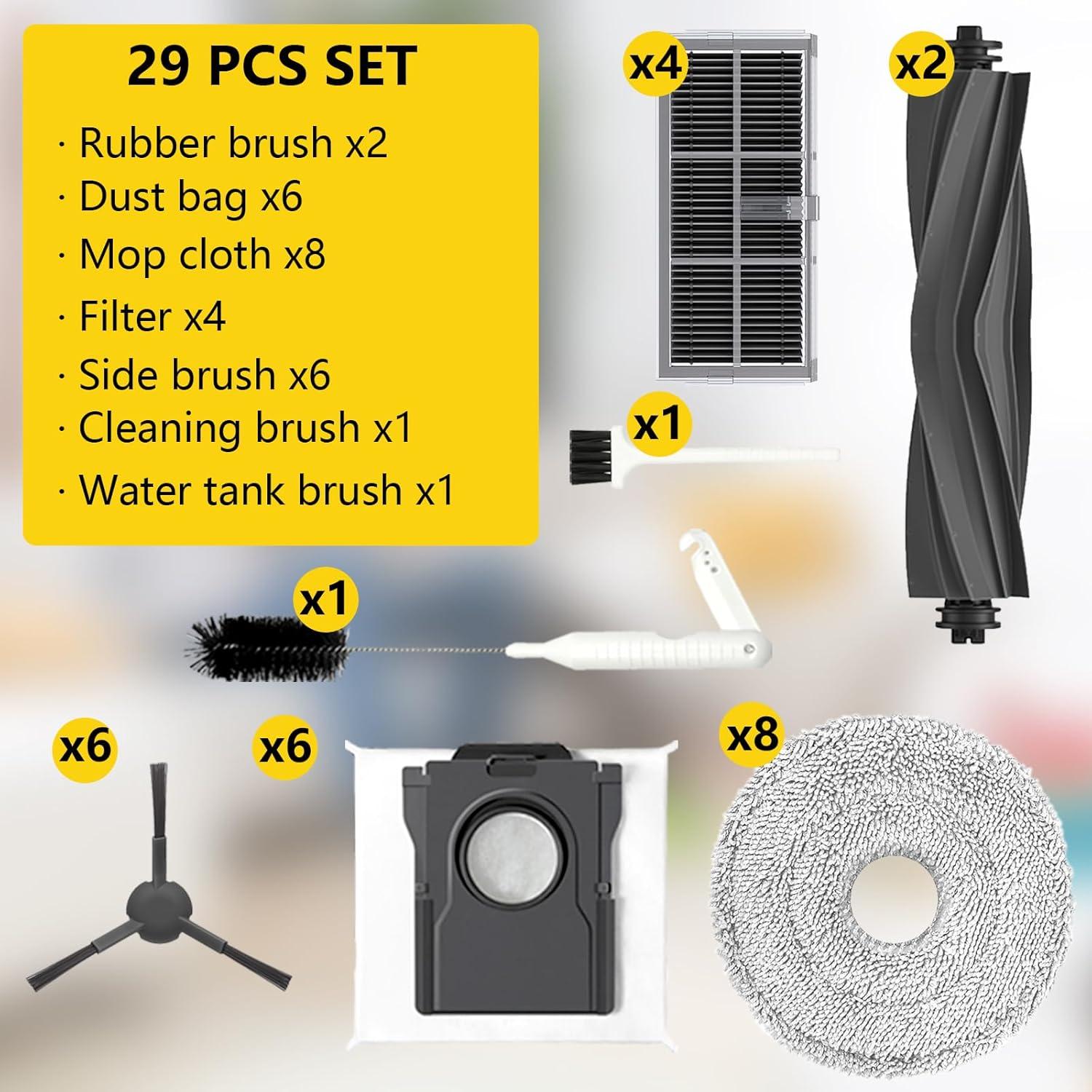 28 Piezas Accesorios para Aspiradora Dreame X30 Ultra