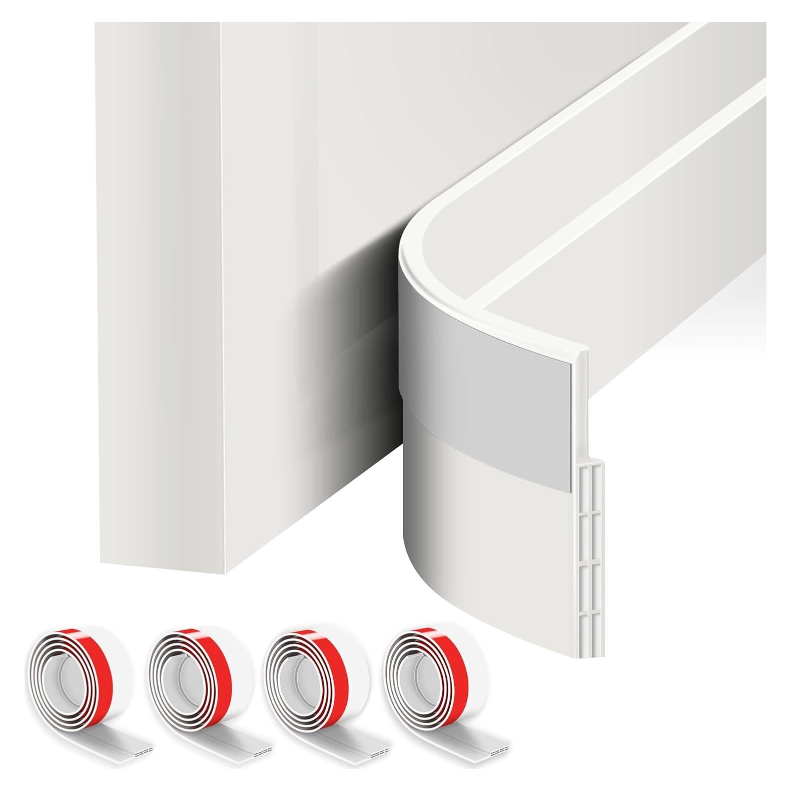 Sightor Tapón de Corrientes de Aire 4 Unidades Blanco 5cm x 99cm