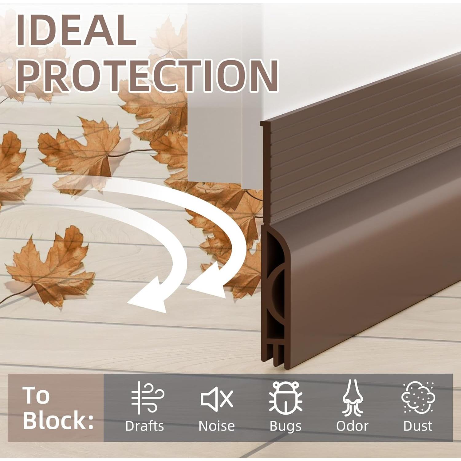 Tapón para Corrientes de Aire OXRQ 198 cm Silicona Marrón