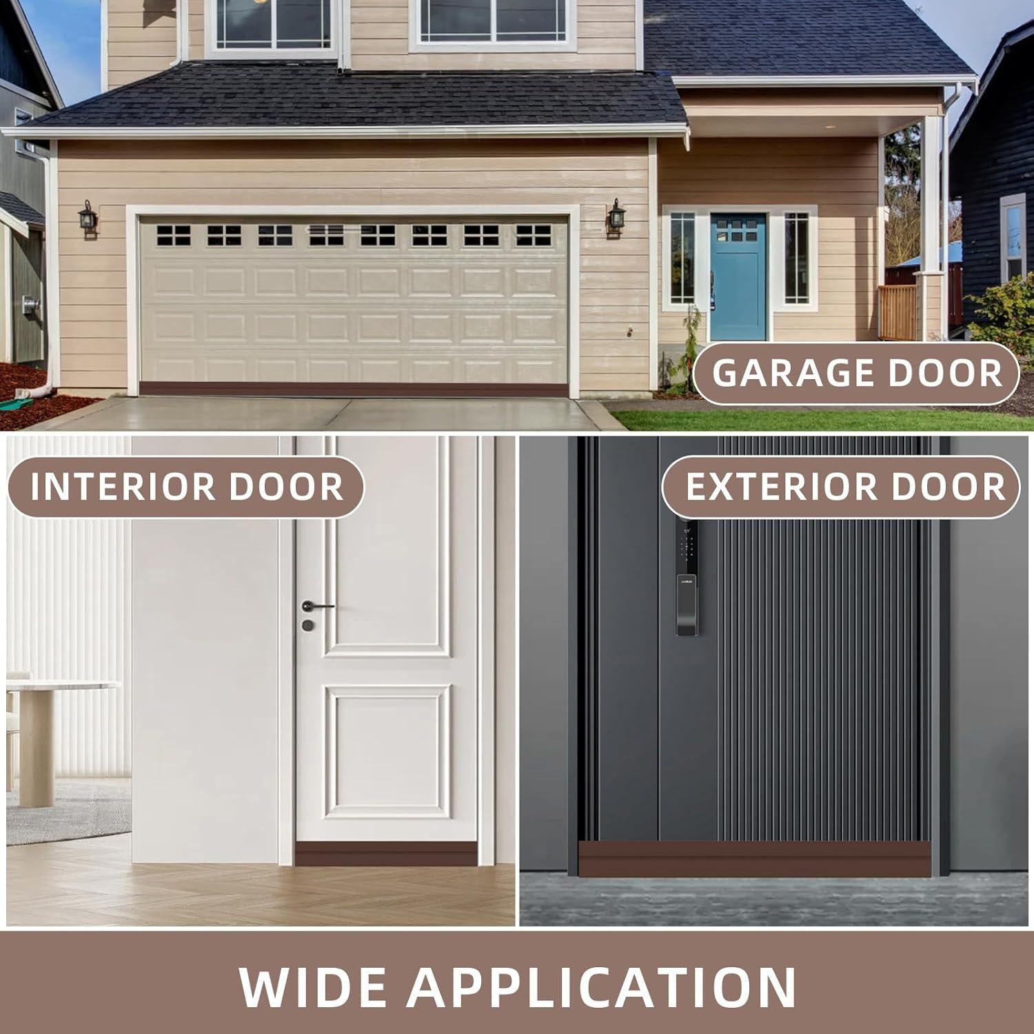 Tapón para Corrientes de Aire OXRQ 198 cm Silicona Marrón