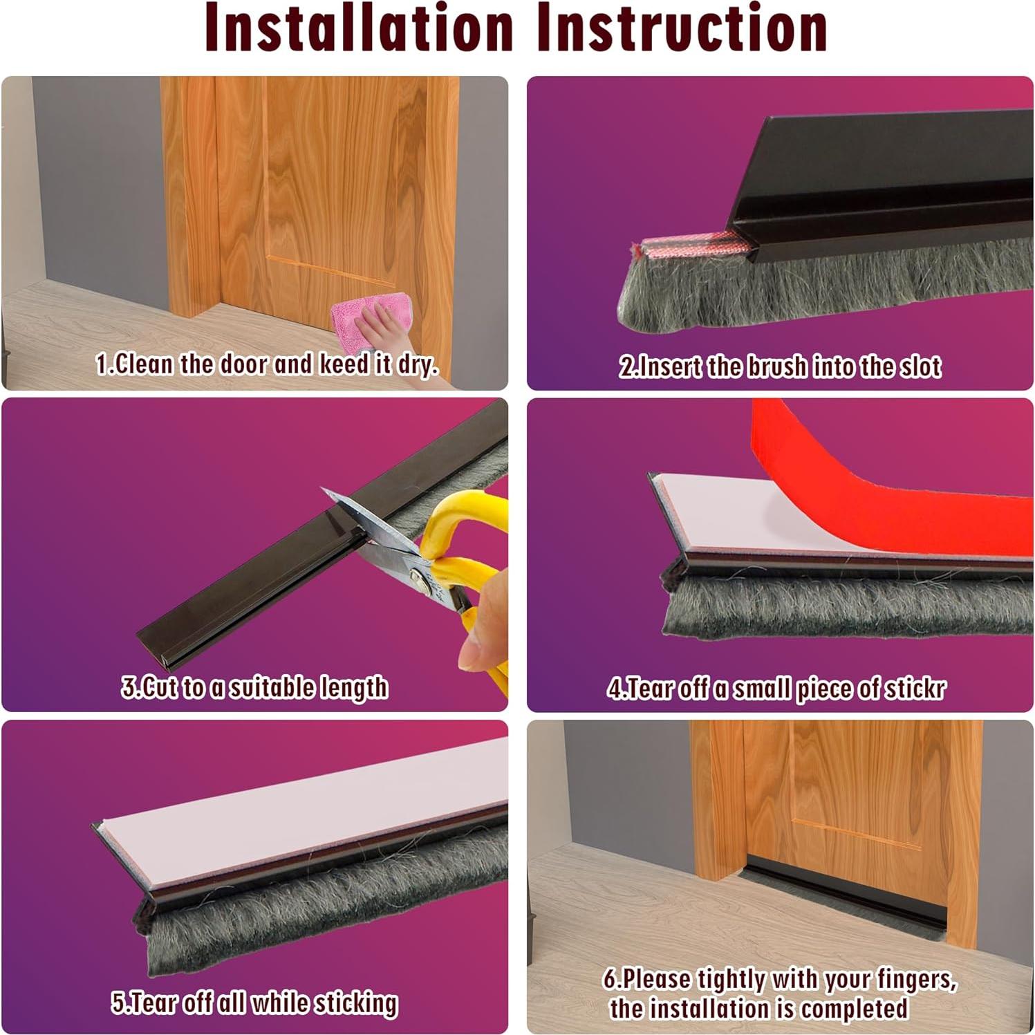 Sello de Parada de Corrientes de Aire Afyinchd 99 cm con Cepillo