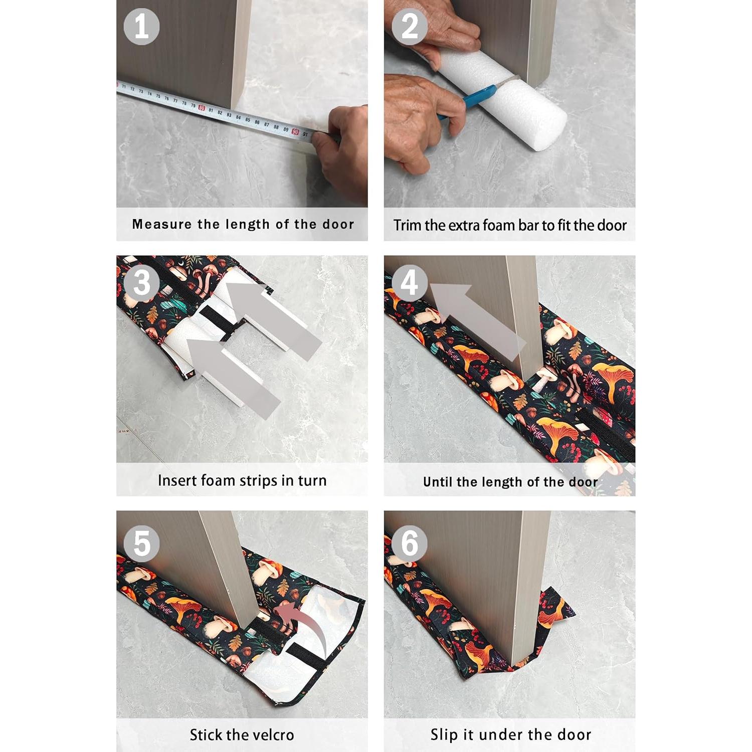 Barrera Ajustable 91 cm Wuccjiu para Puerta - Bloqueador de Ruido