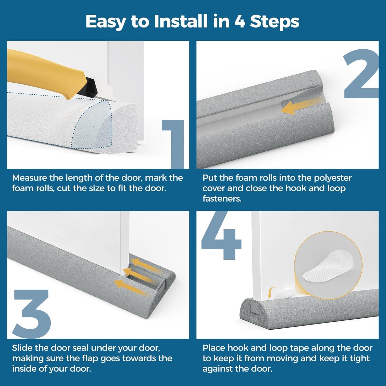 Tapón Aislante para Puerta Augblinds 91.44 cm Gris Ajustable