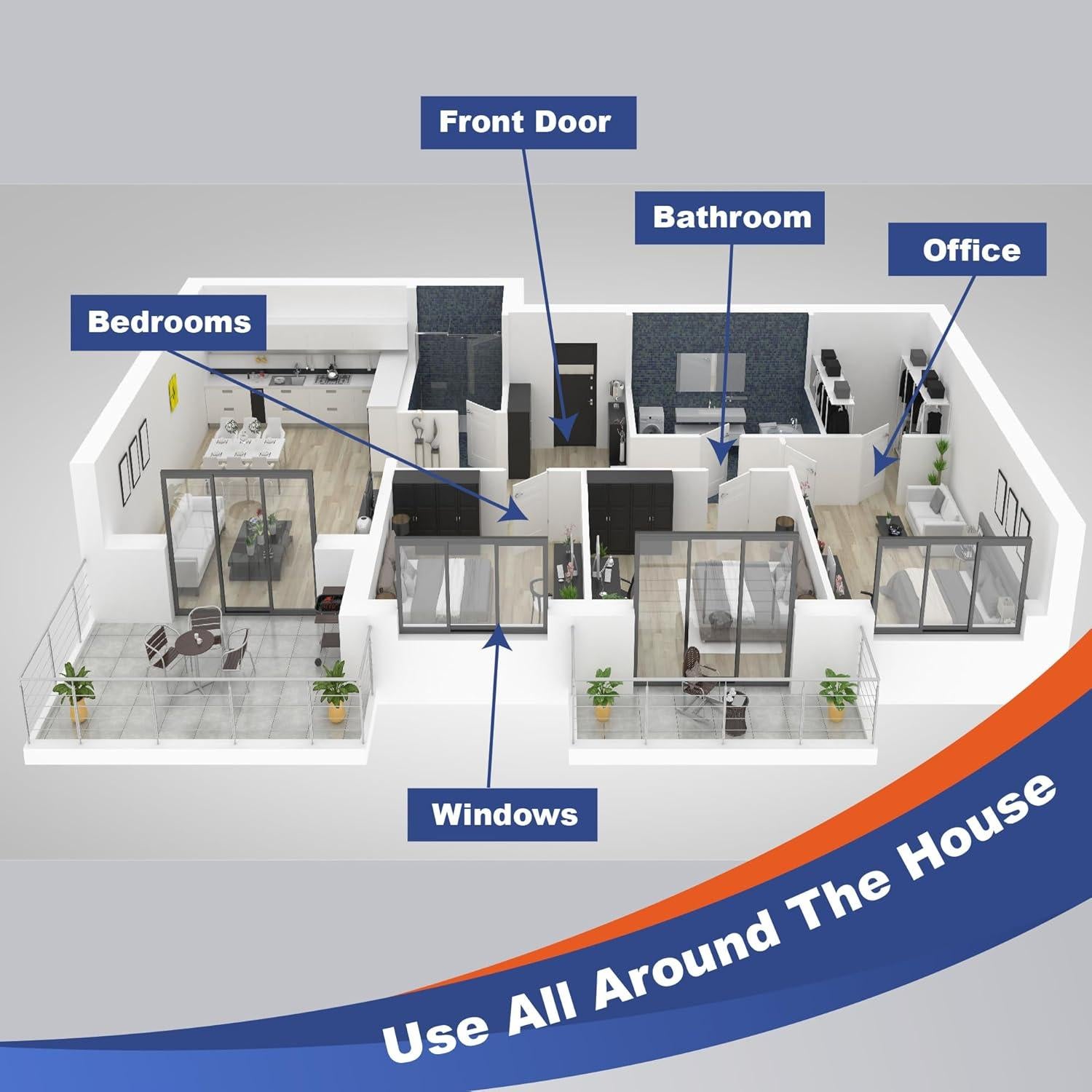 Tapón para Corrientes Hug N Fit Doble 71-91 cm Gris