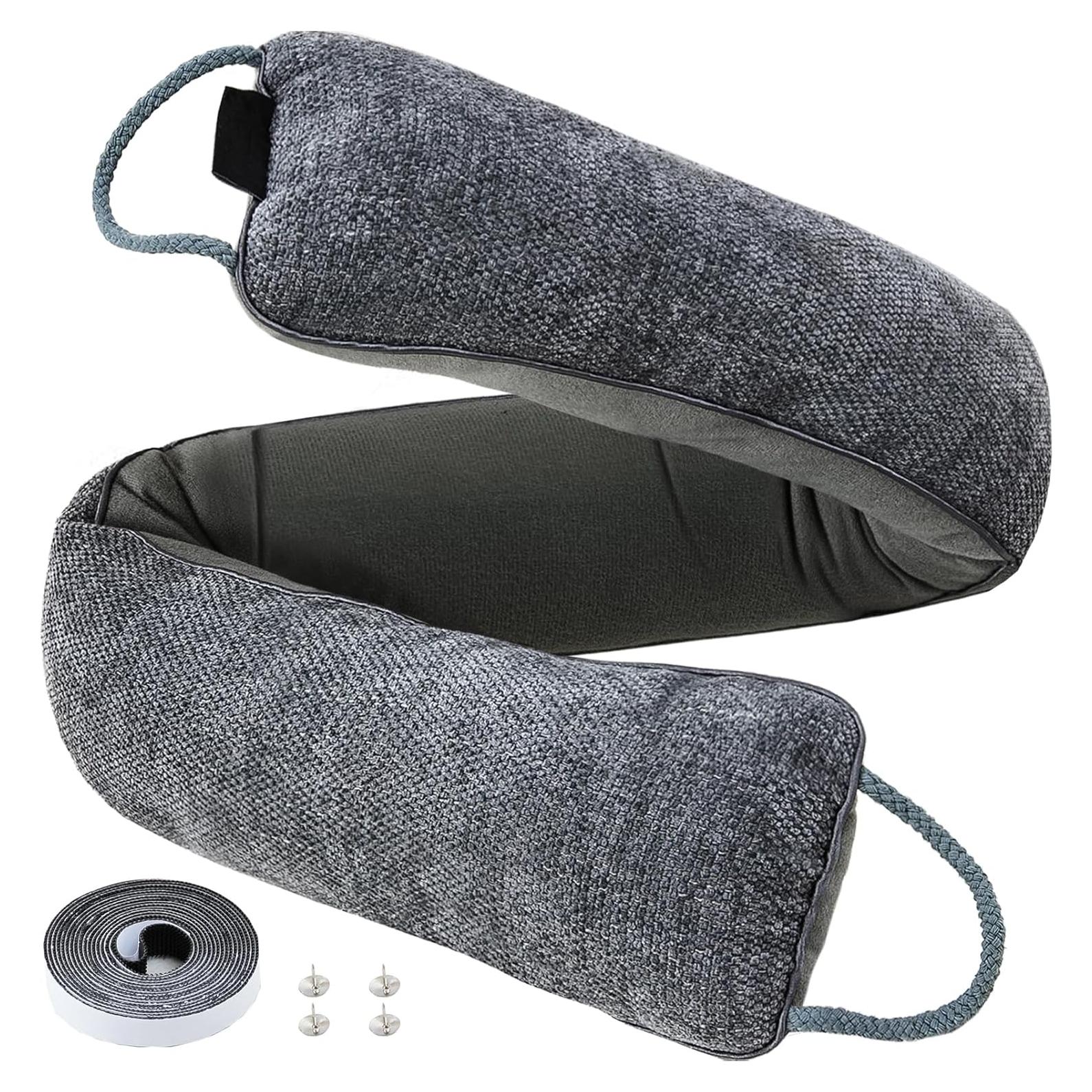 Tope de puerta Makryebi 91 cm gris, bloqueador de ruido y aire