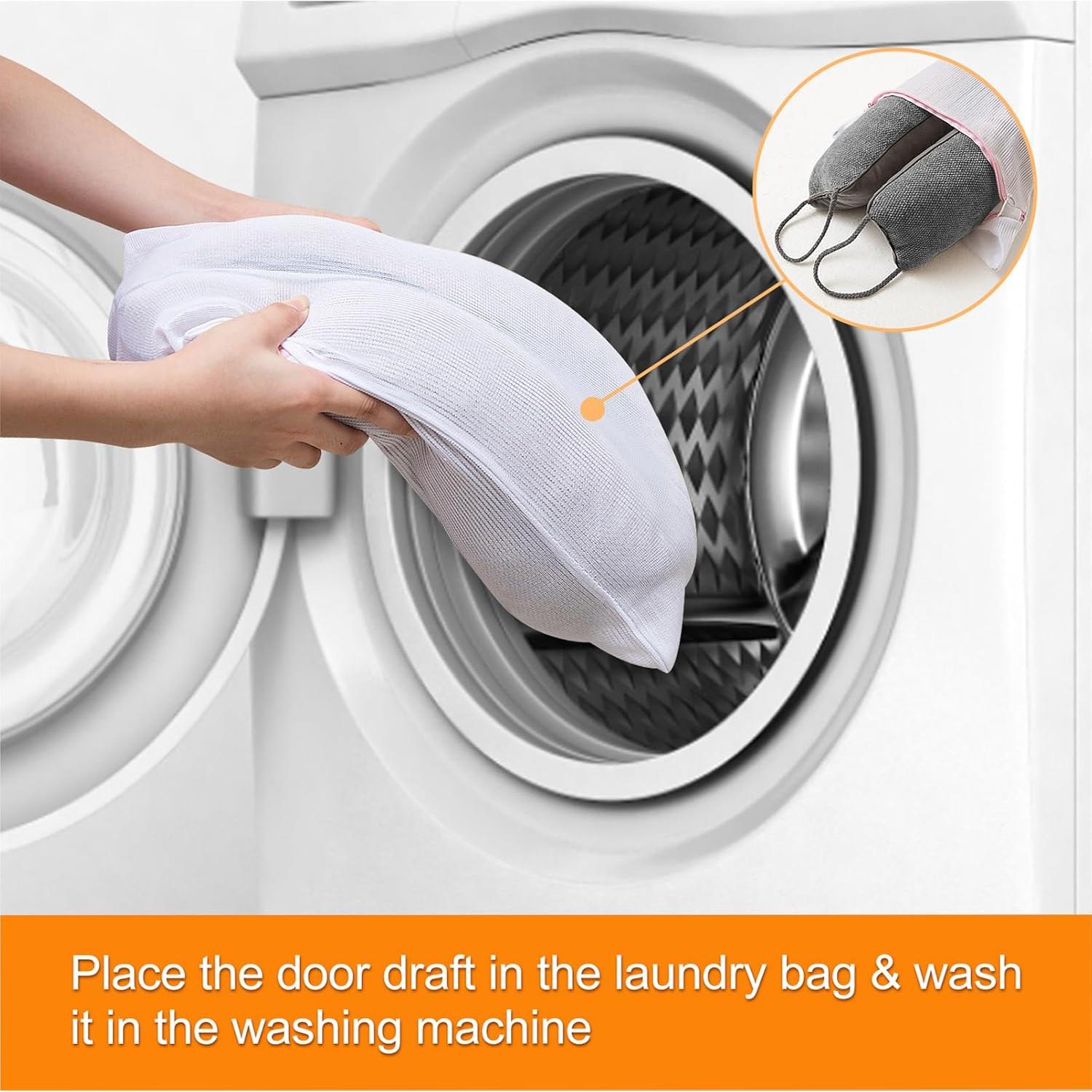 Tope de puerta Makryebi 91 cm gris, bloqueador de ruido y aire