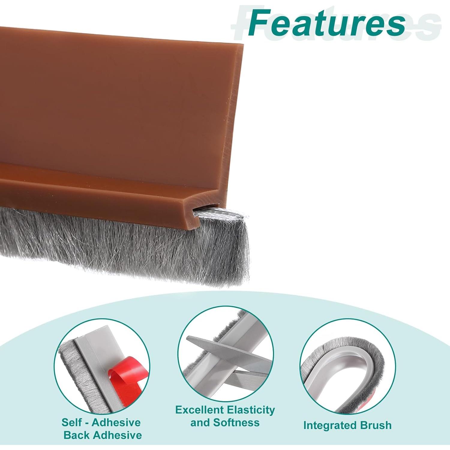 Barrera de Puerta uxcell 100 cm x 5 cm Aislante Marrón