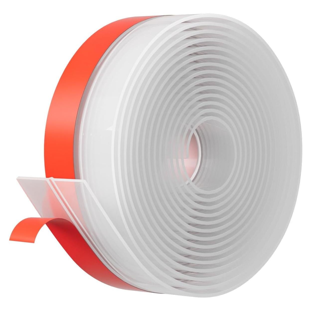 Burlete de Puerta Pluden 20 Pies x 5 cm Silicona Transparente