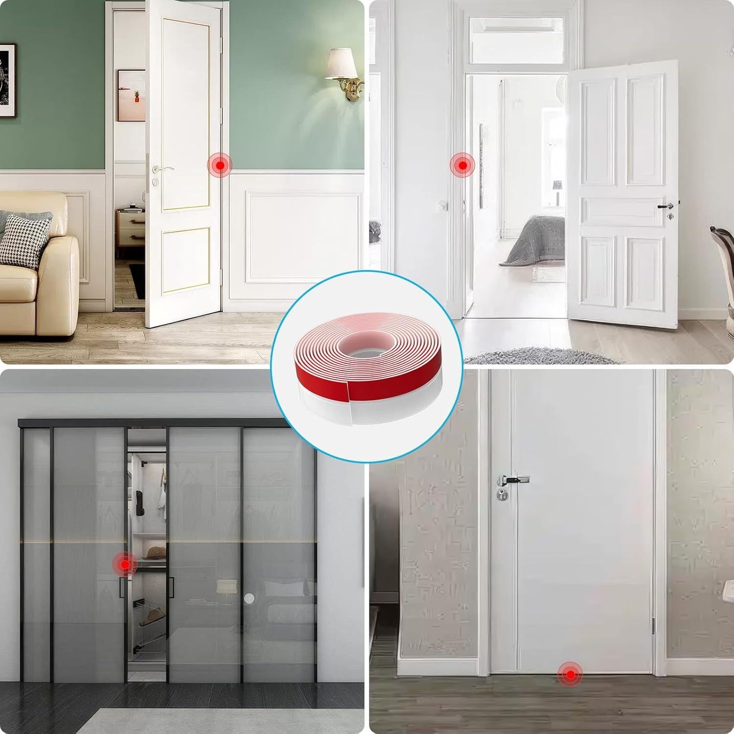 Burlete de Puerta Pluden 20 Pies x 5 cm Silicona Transparente