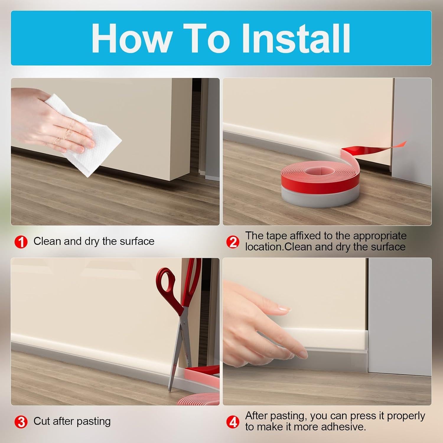 Burlete de Puerta Pluden 20 Pies x 5 cm Silicona Transparente