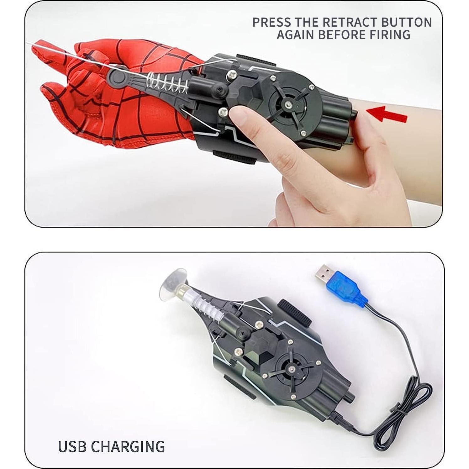 Lanzador de Telarañas QHJIU Azul para Niños - Juguete Interactivo